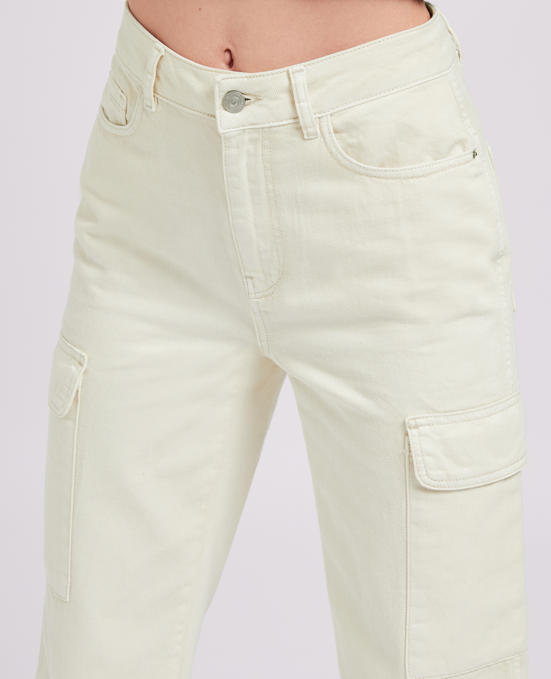Jean cargo droit blanc - Pimkie
