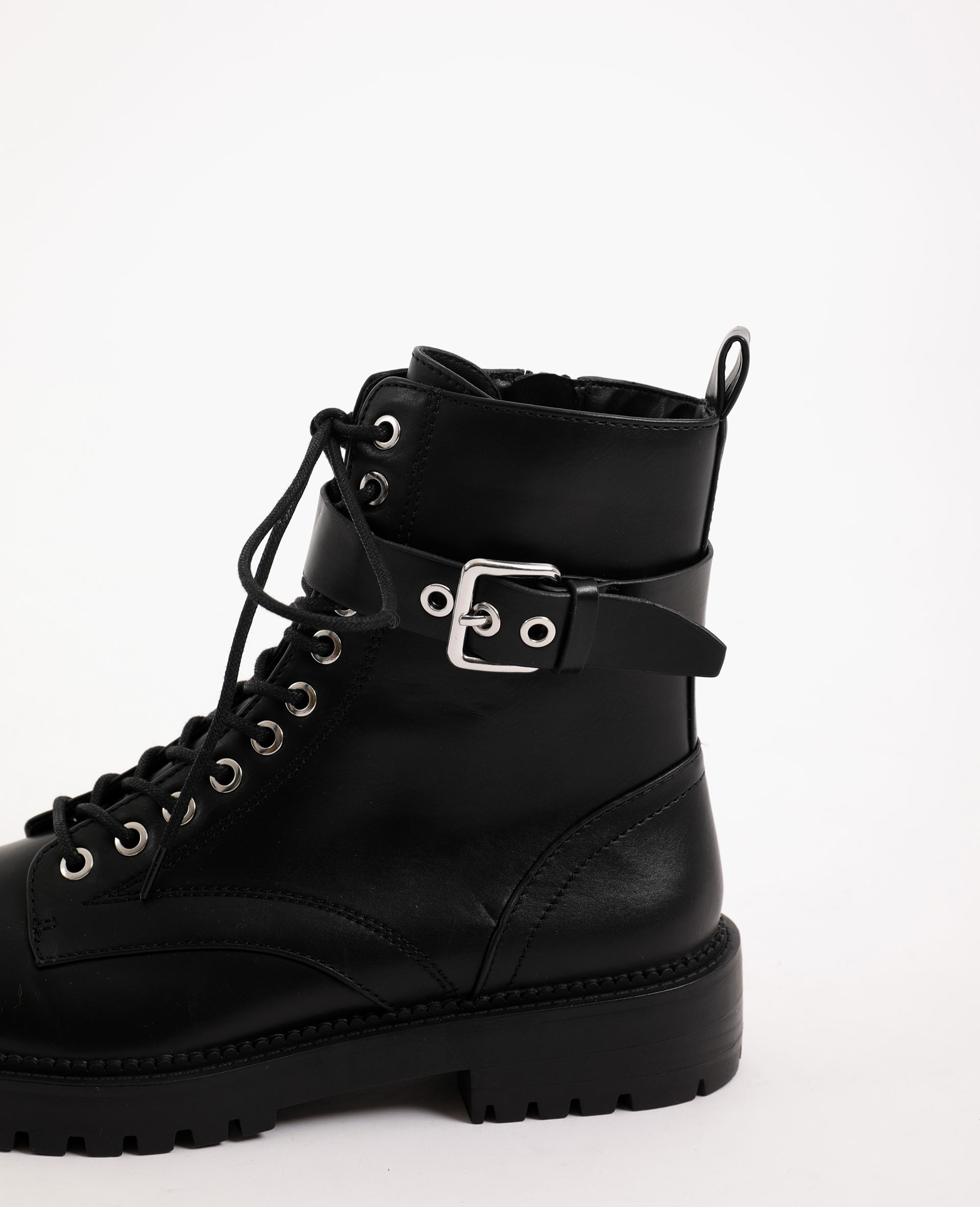 pimkie faux leather heeled boots in black