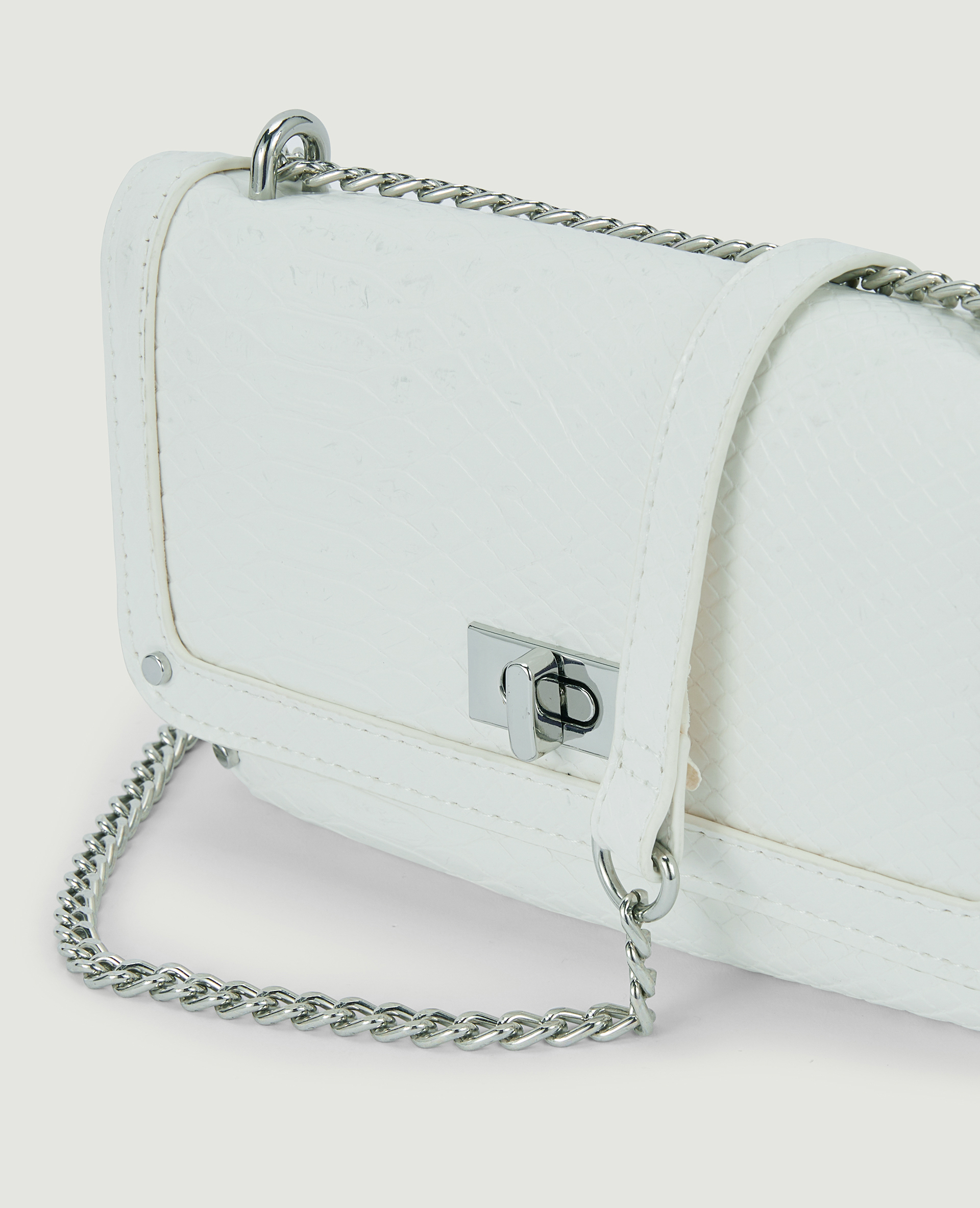 Sac pochette avec chaine blanc - Pimkie