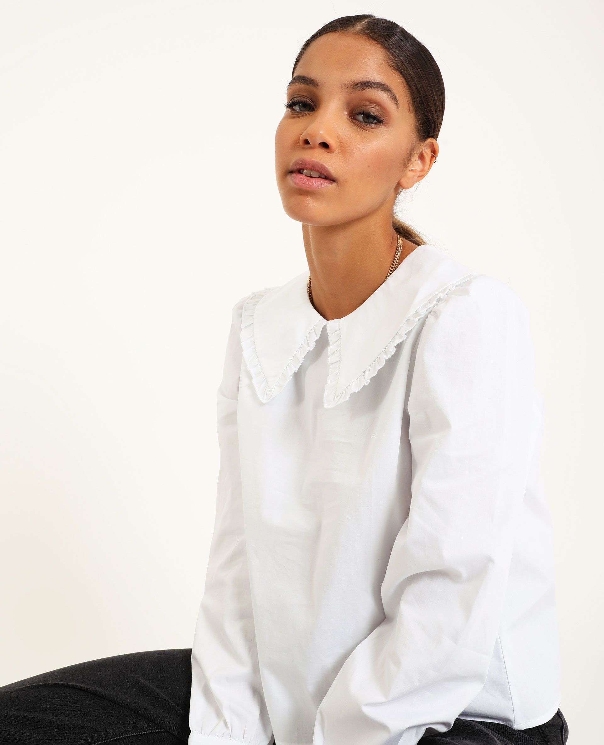 Chemise grand col femme store