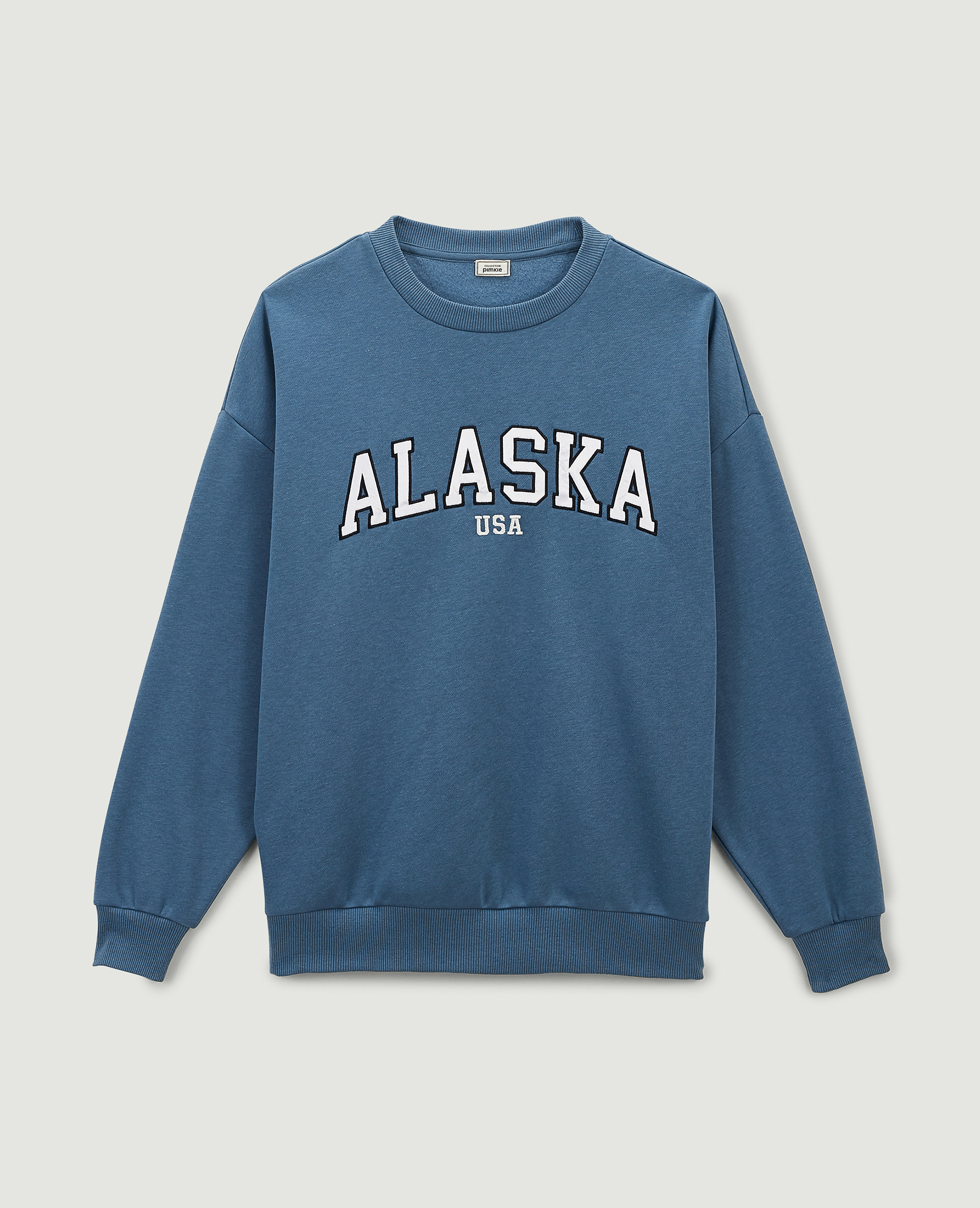 Sweat col rond oversize vert de gris - Pimkie