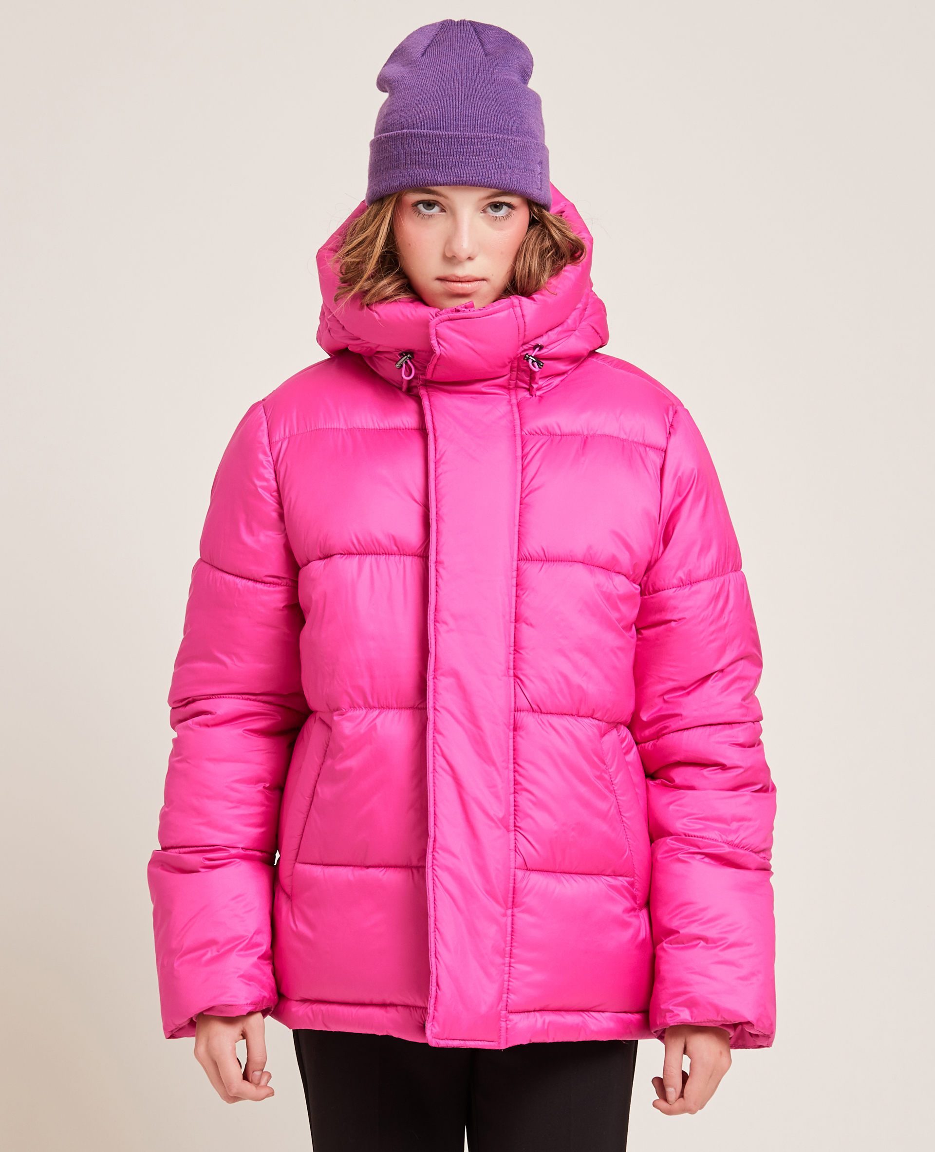 Doudoune à capuche rose - Pimkie