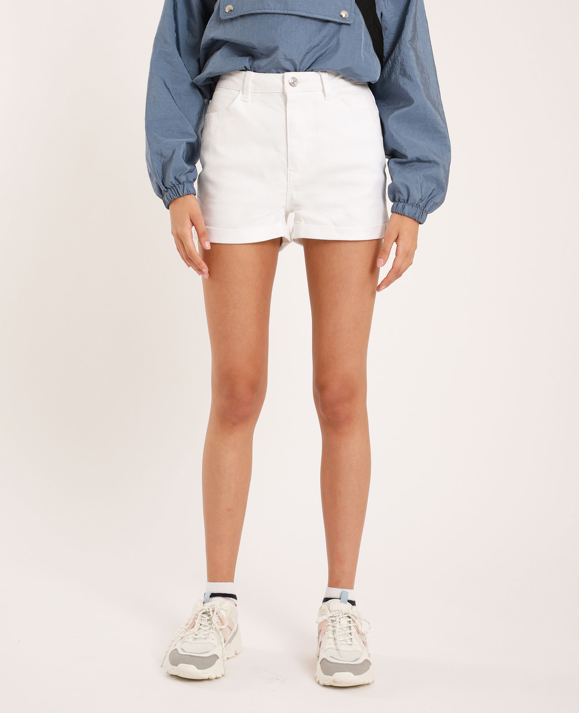 Short en jean high waist blanc - Pimkie