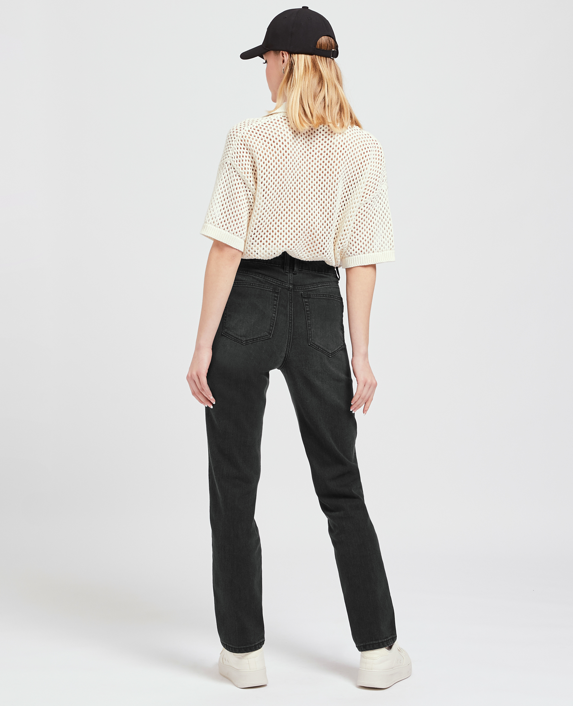 Jean droit stretch noir - Pimkie