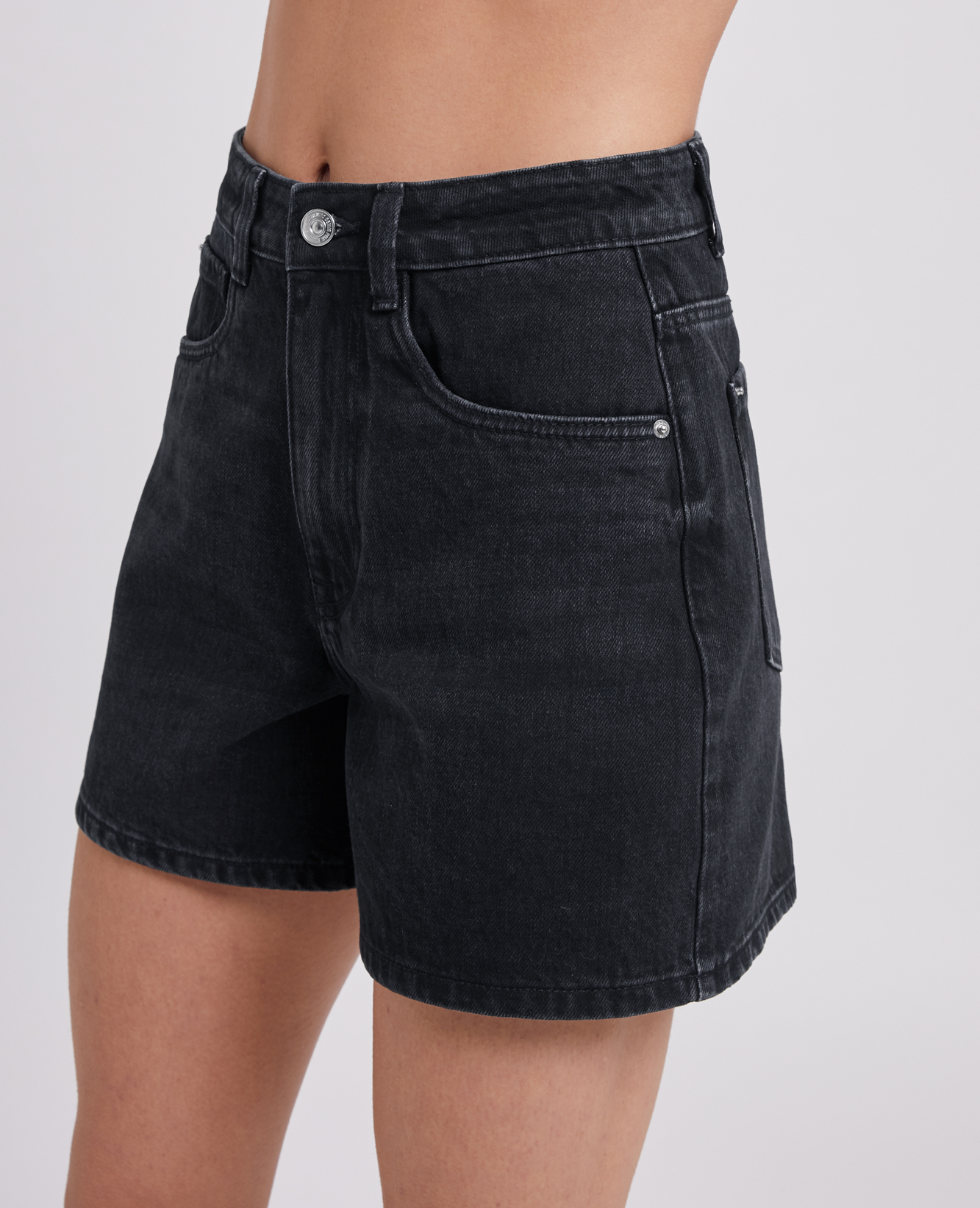 Short en jean taille haute noir - Pimkie