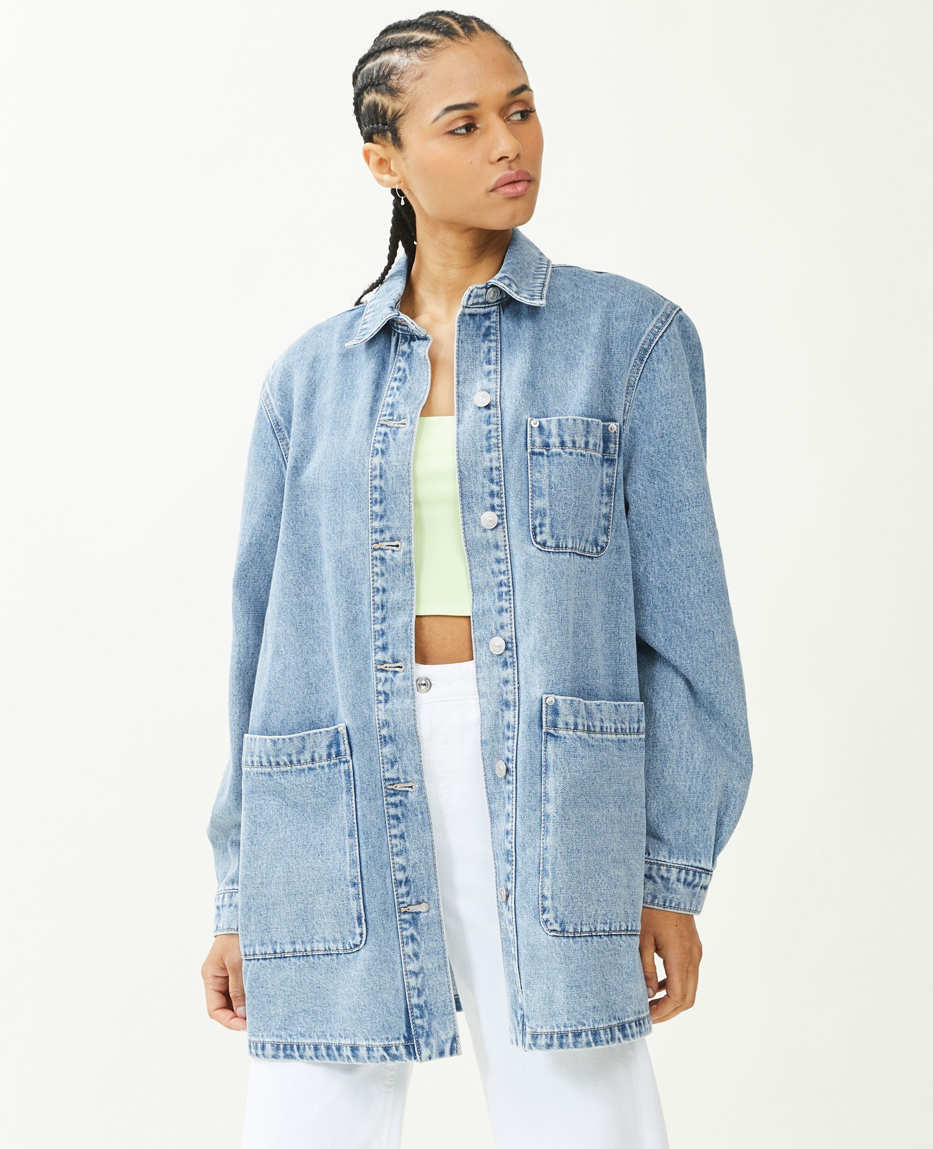 Surchemise en jean bleu clair - Pimkie