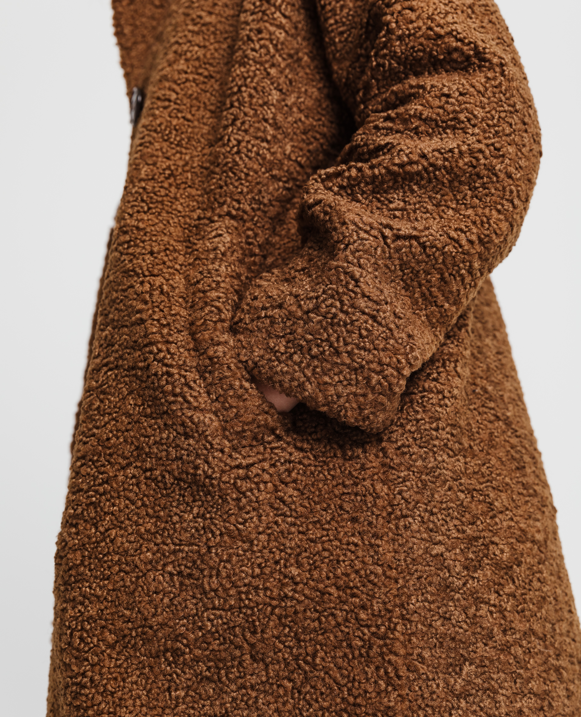 manteau femme laine bouclette