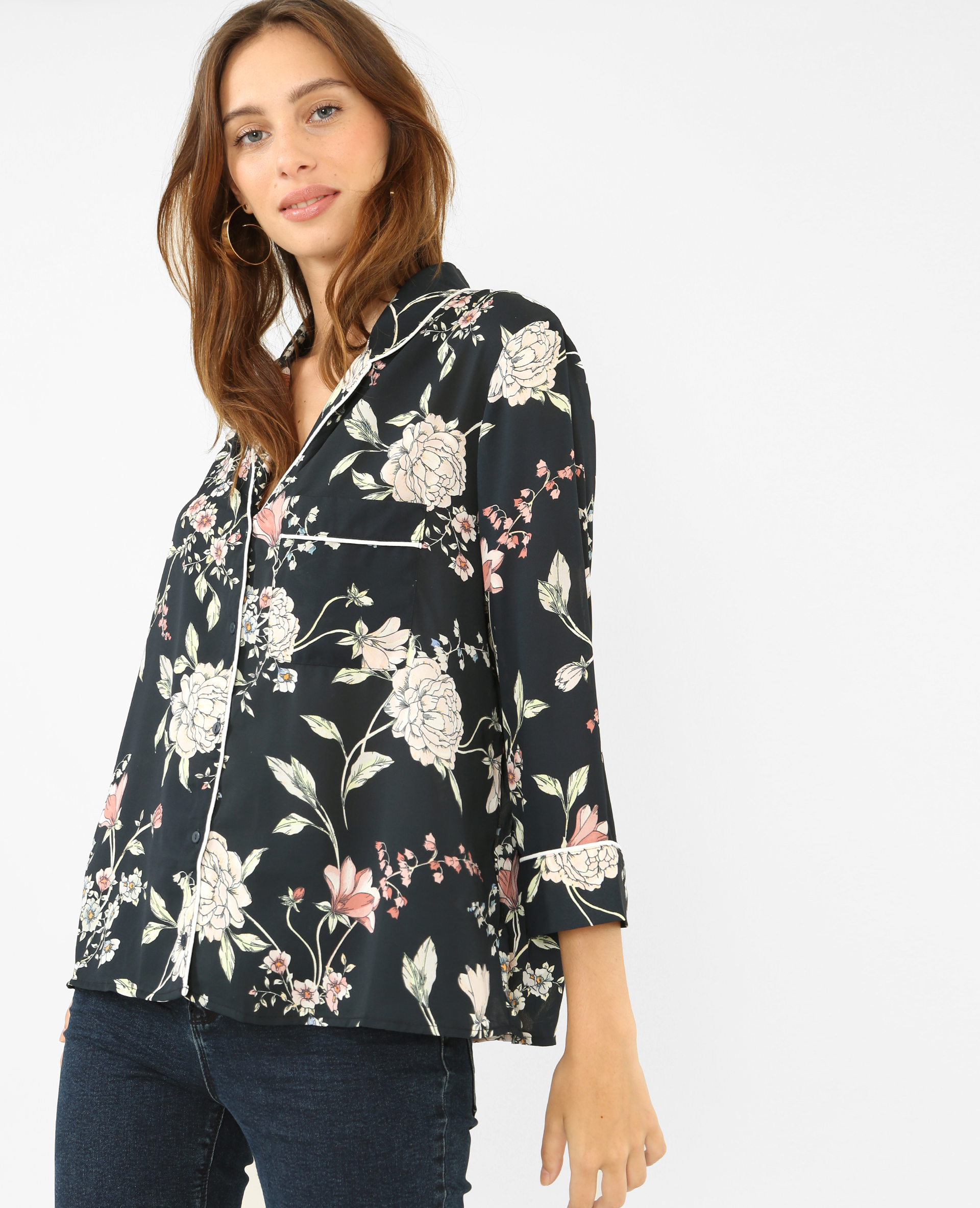 Chemise style pyjama femme top