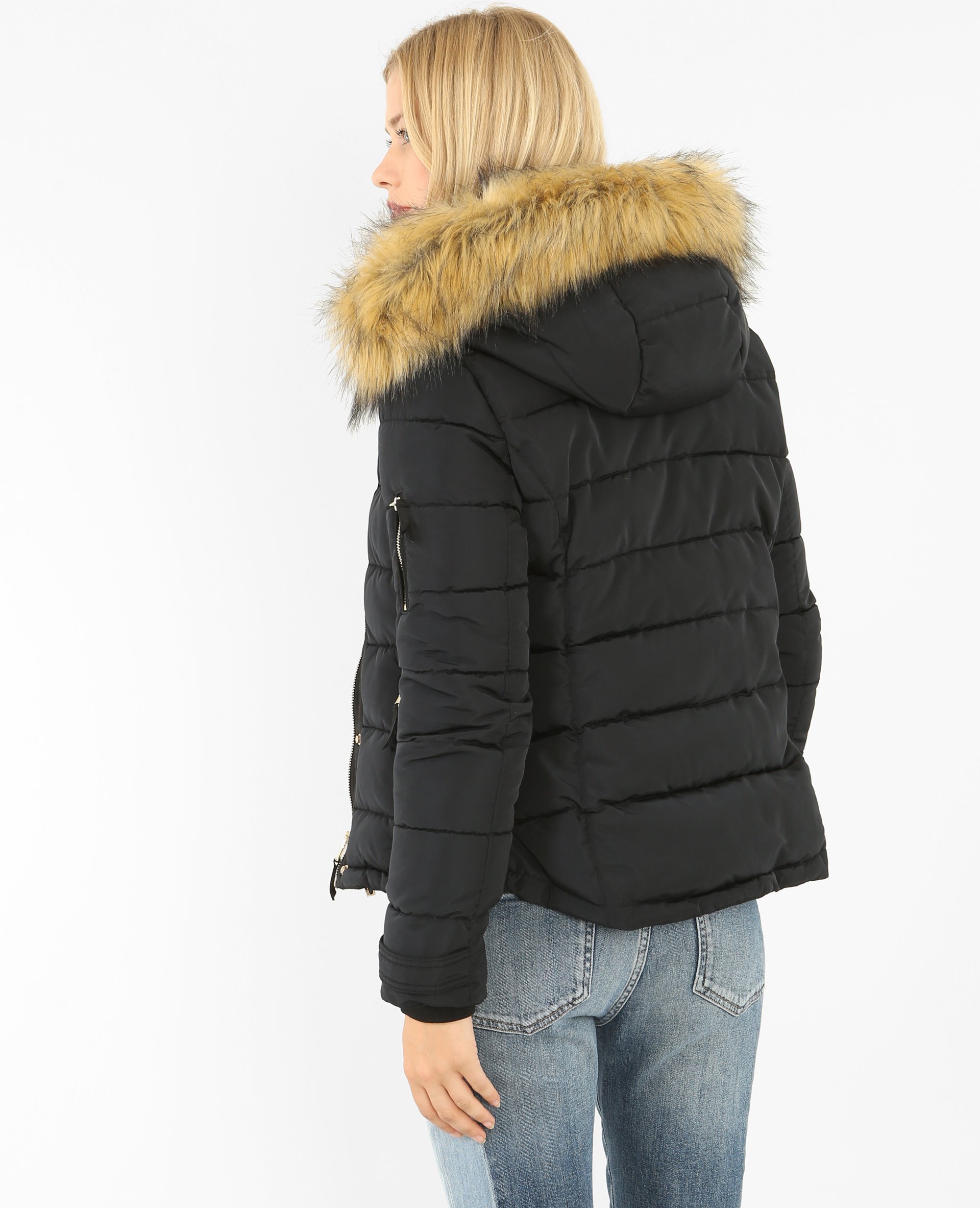 Donsjas met kap marineblauw - 280115B03A06 | Pimkie