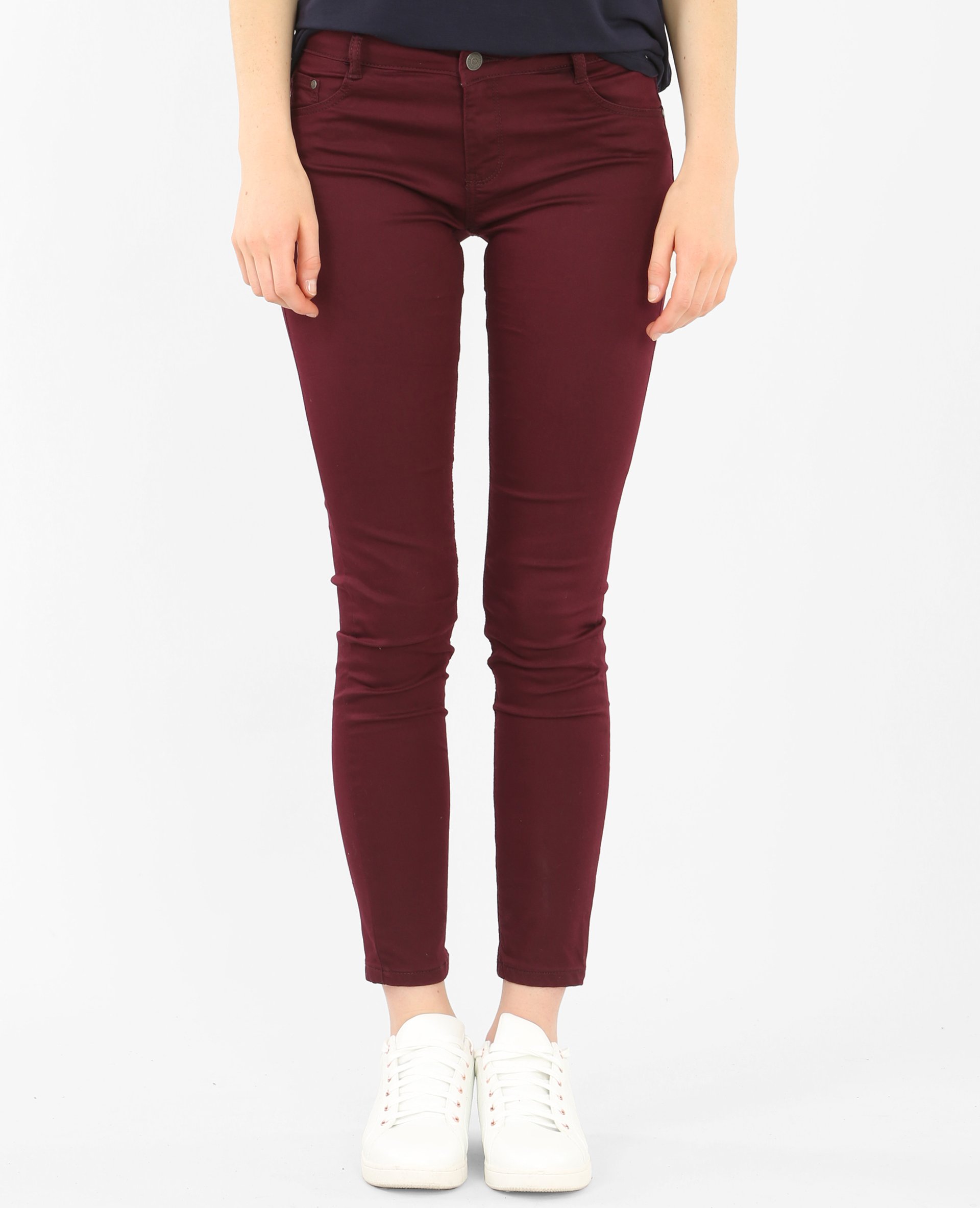 Pantalon top grenat femme