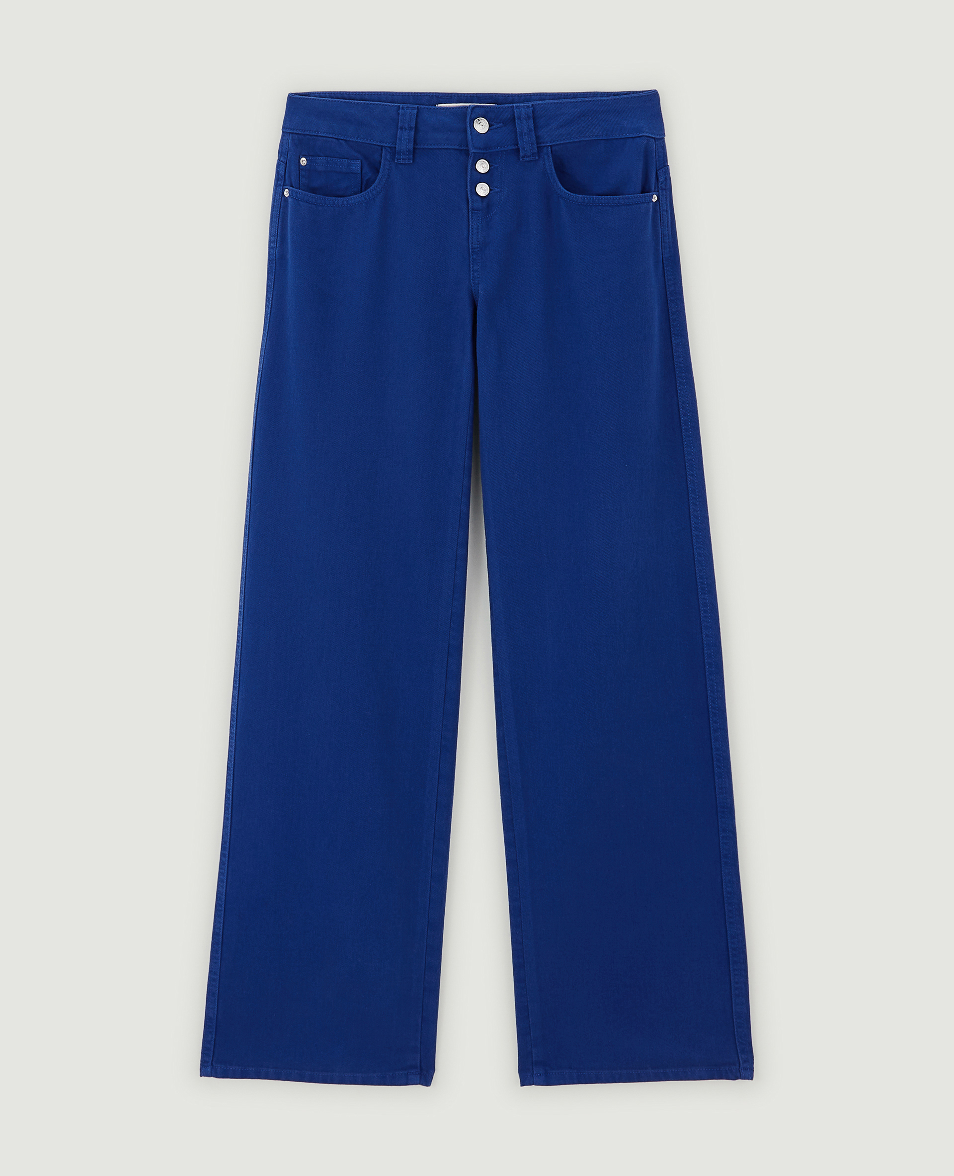 Jean large uni bleu électrique - Pimkie