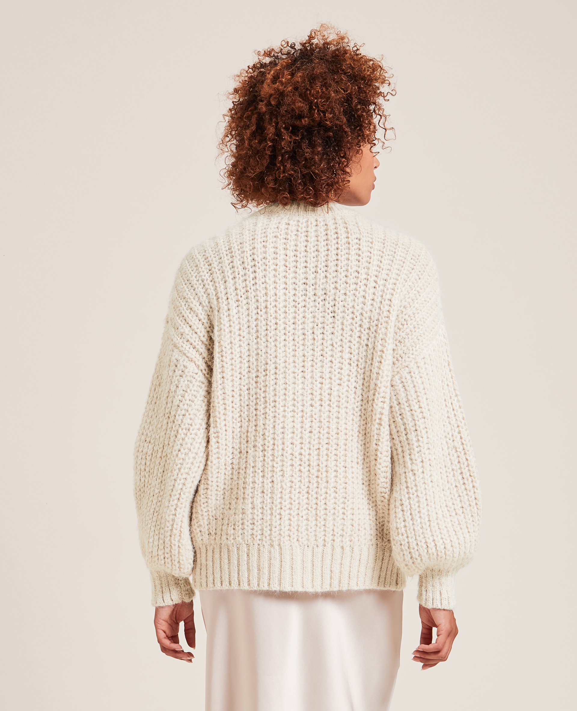 Gilet en grosse maille écru - Pimkie
