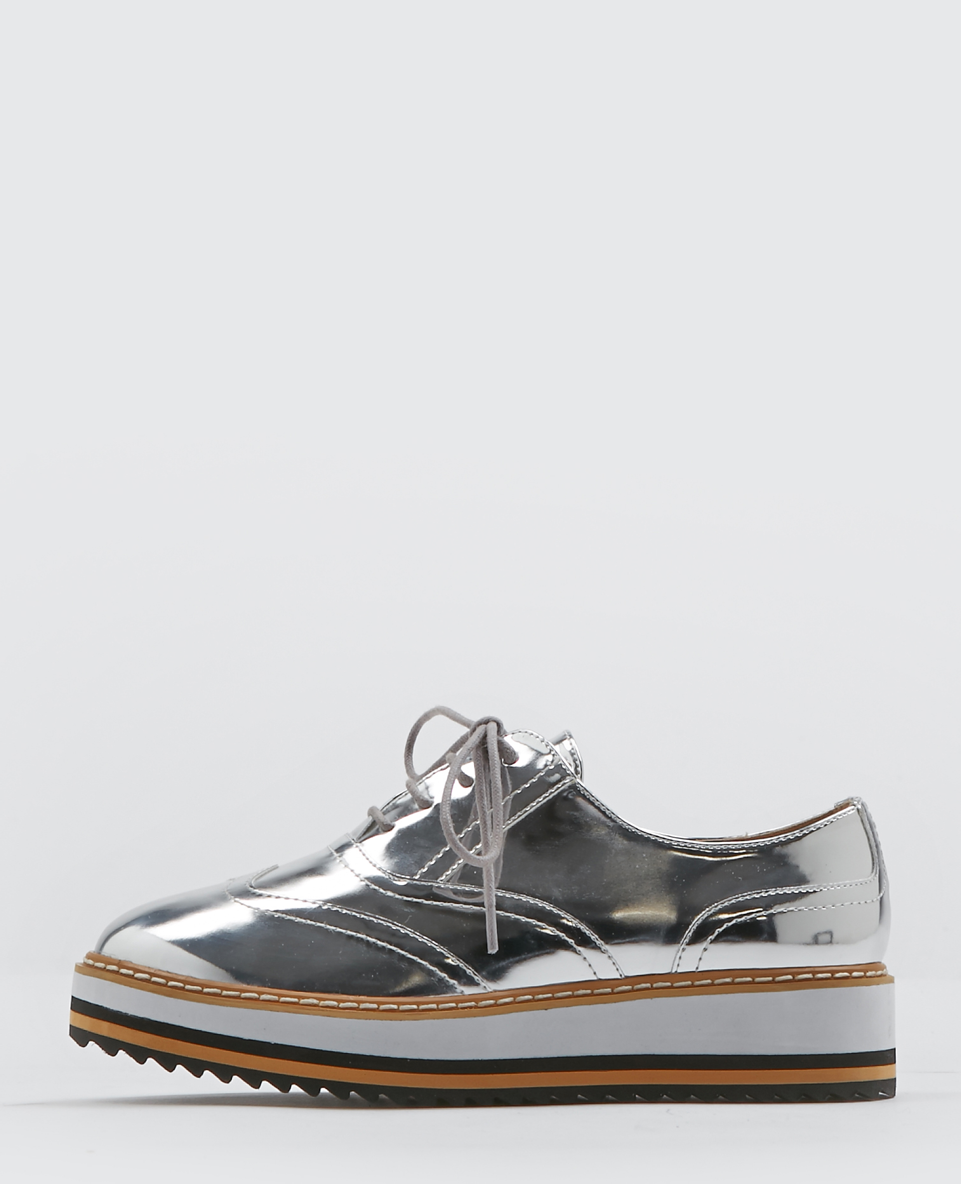 derbies femme grise