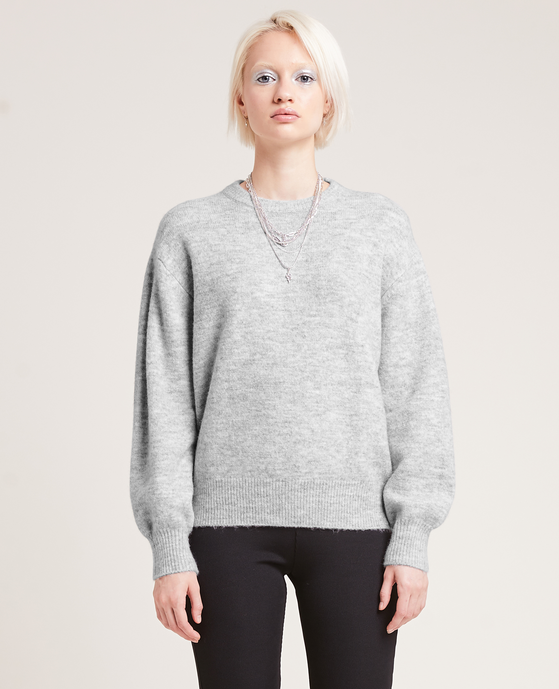 Pull en maille gris chiné - Pimkie