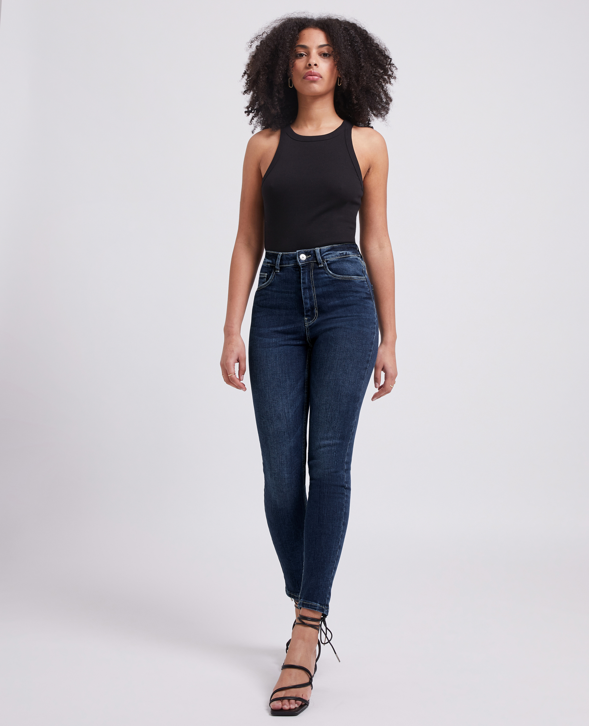 Jean skinny taille haute bleu marine - Pimkie