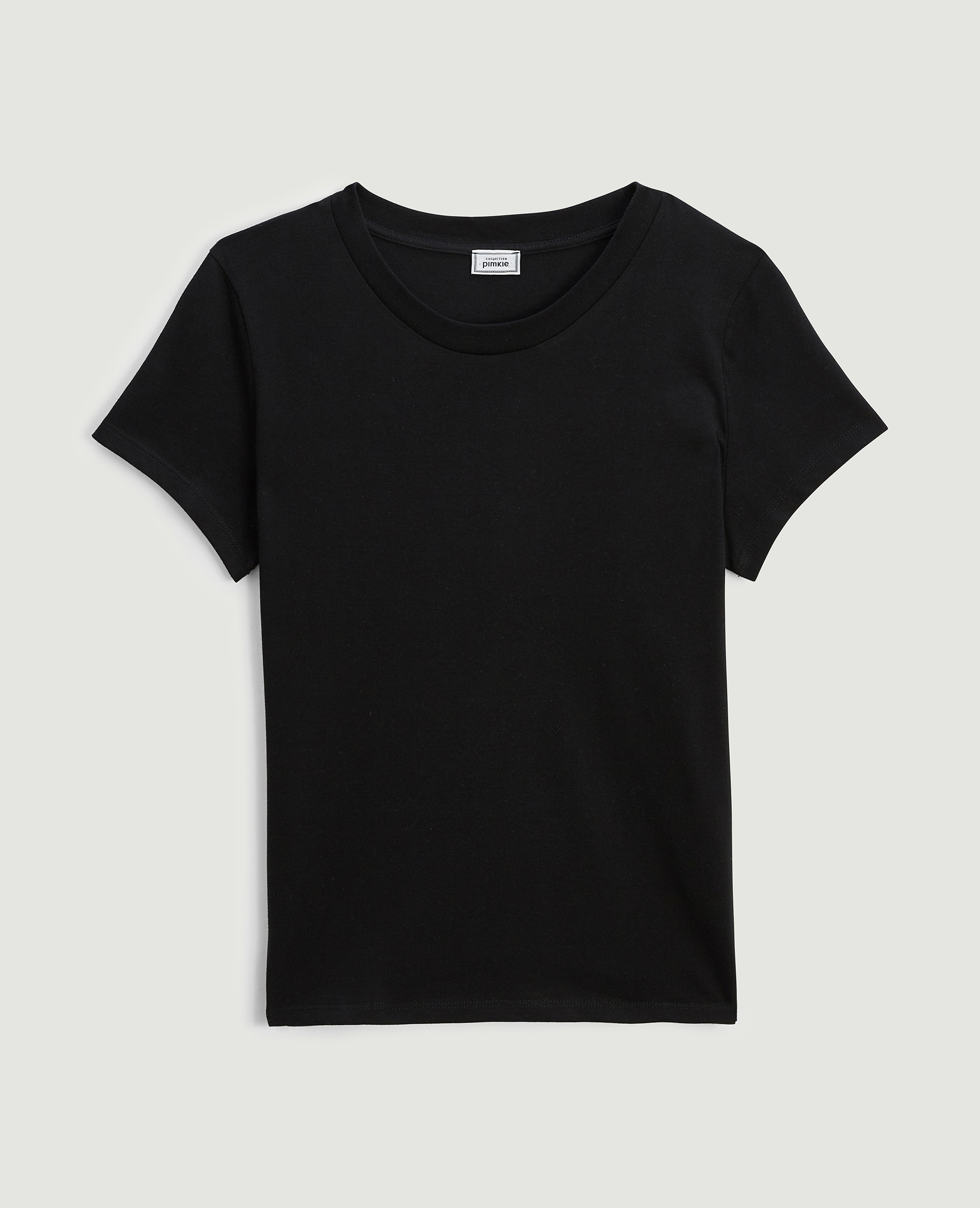 T-shirt basique col rond noir - Pimkie