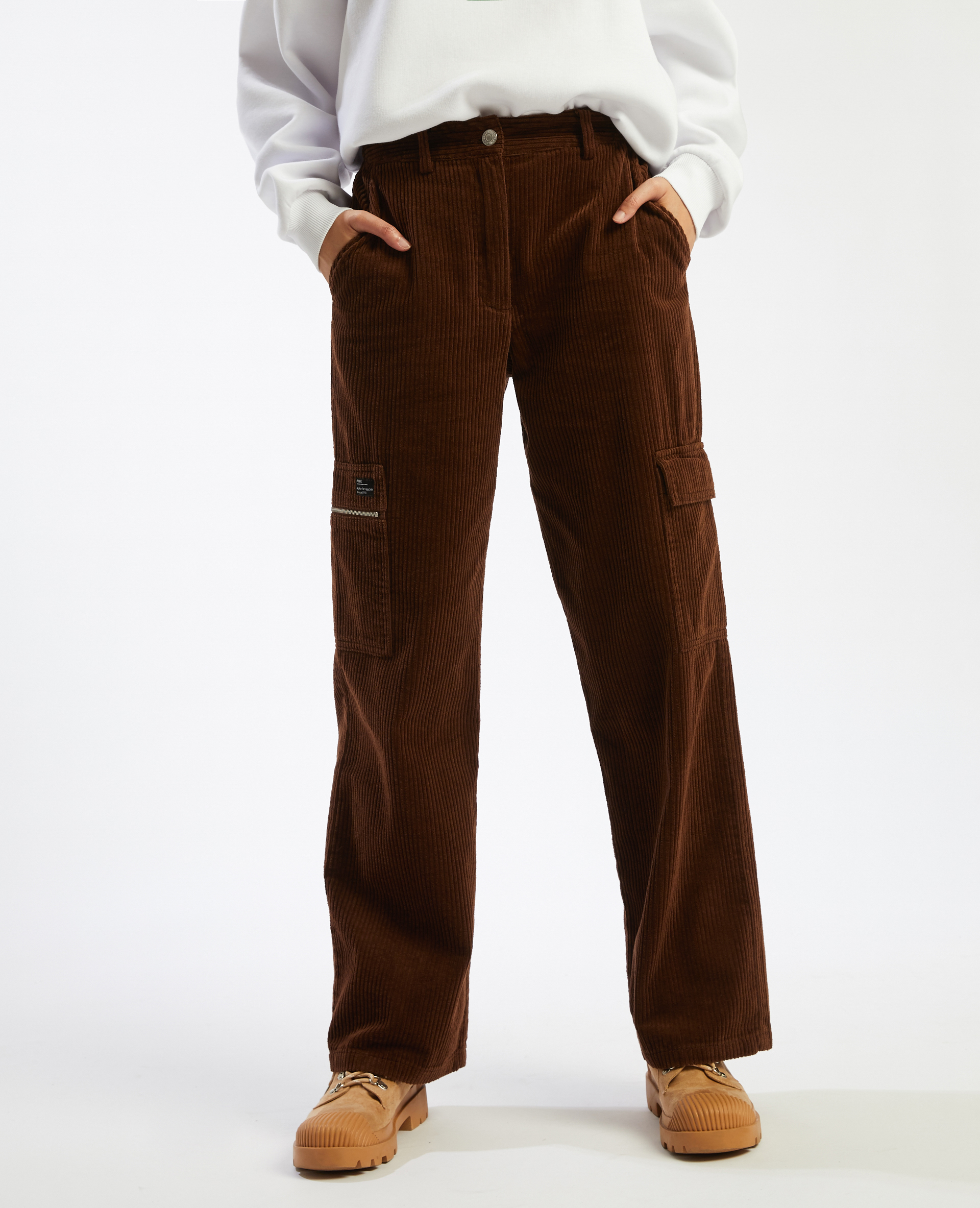 Pantalon large new arrivals en velours cotelé