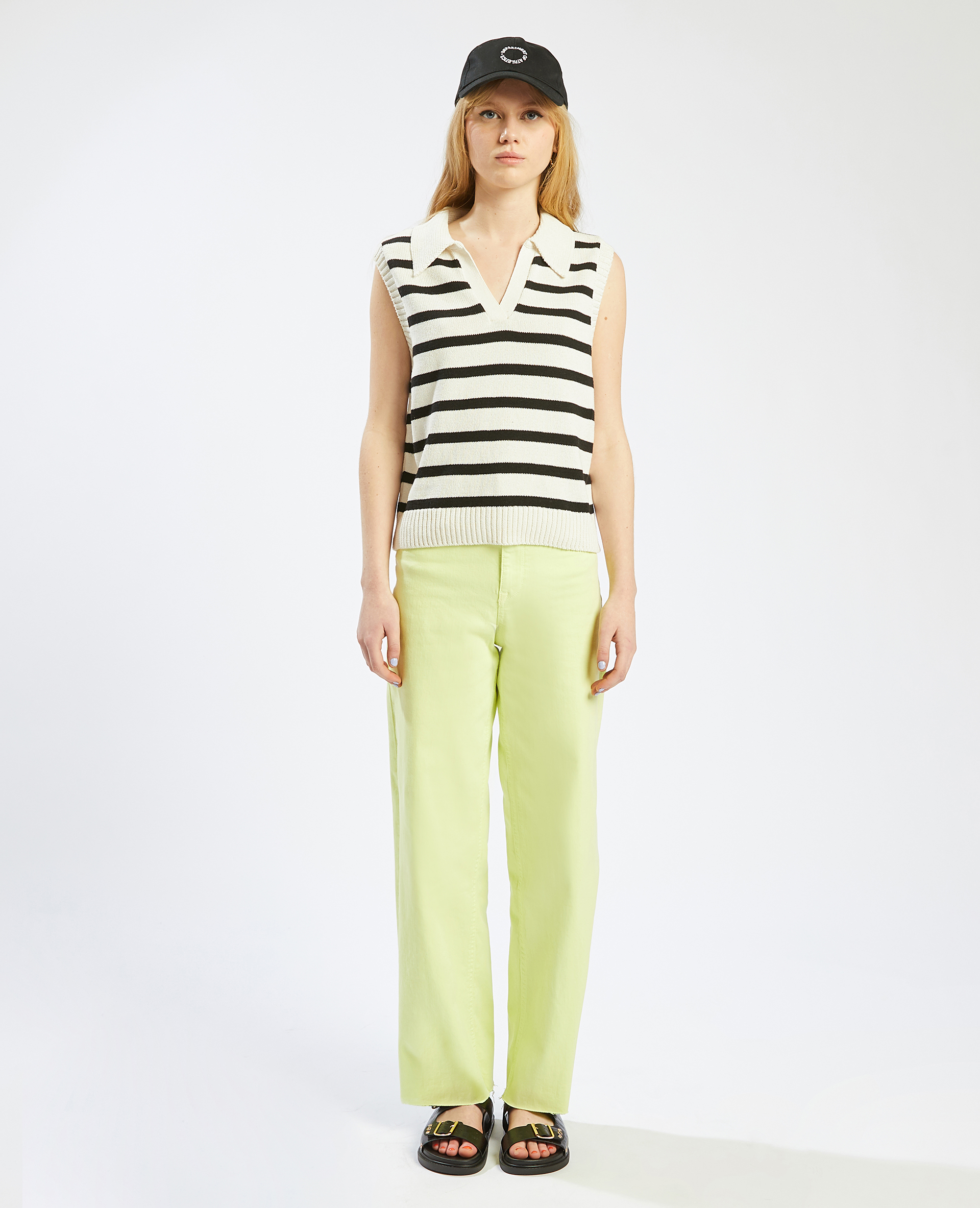Pull sans manches avec col blanc - Pimkie
