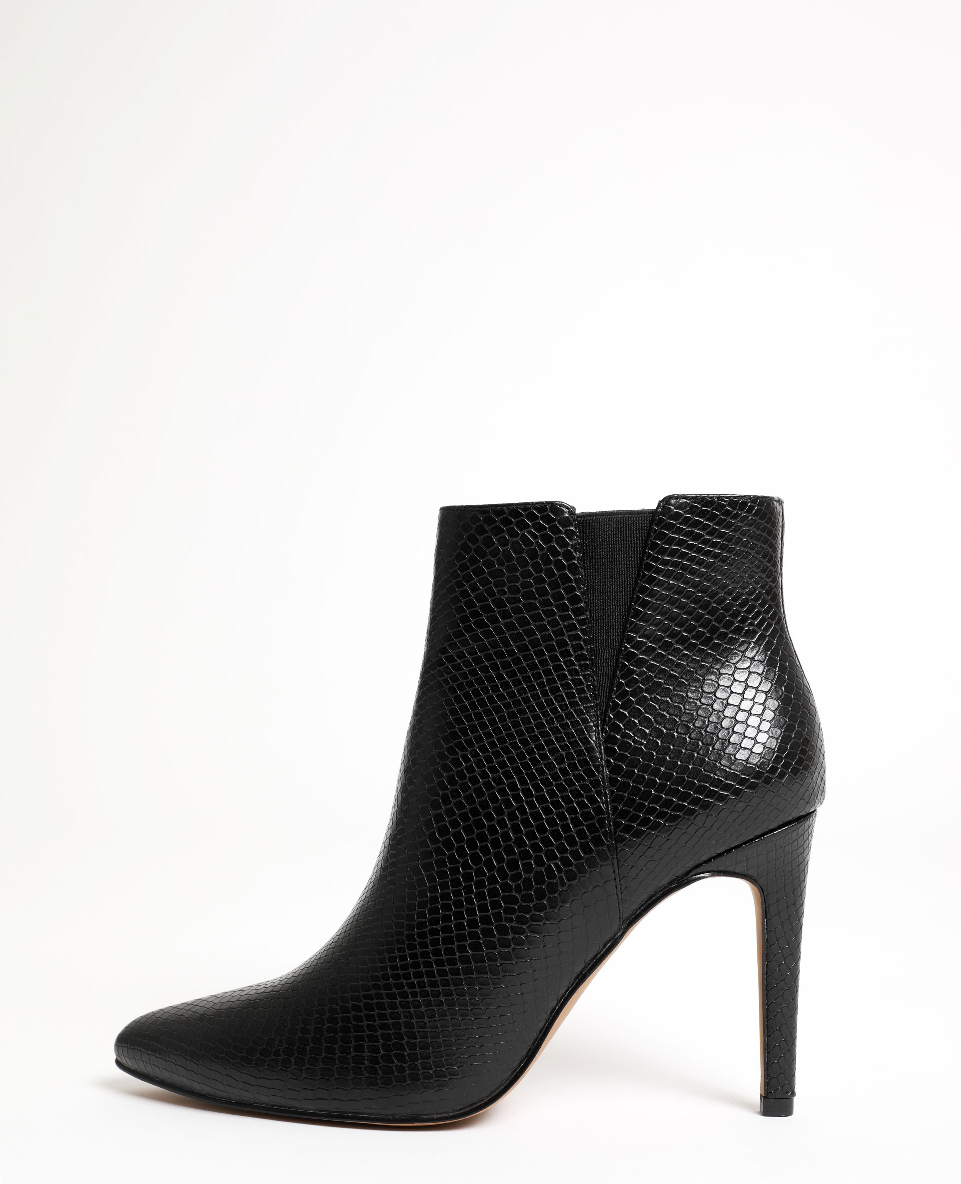 bottines cuir effet croco