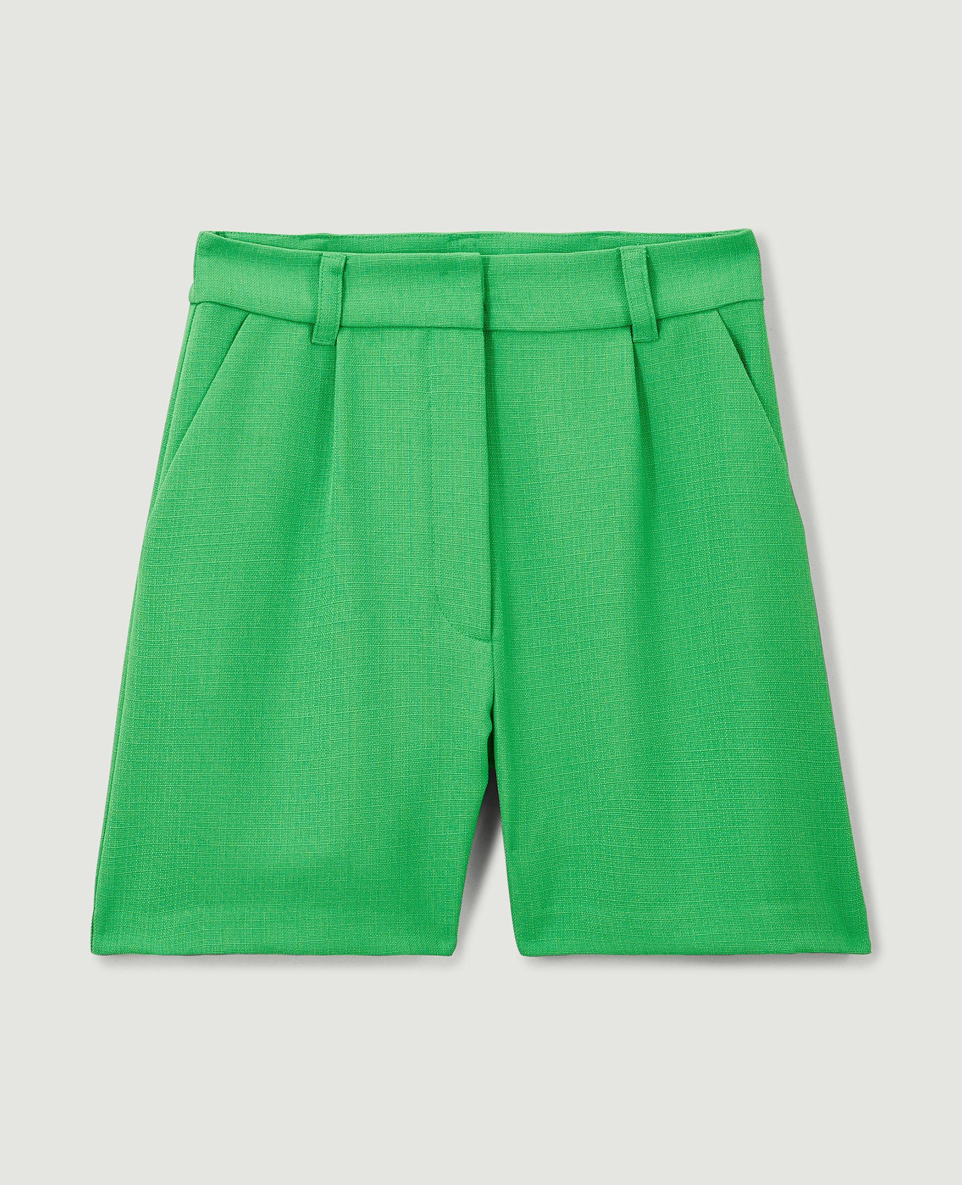 Short taille haute tissu tramé vert - Pimkie