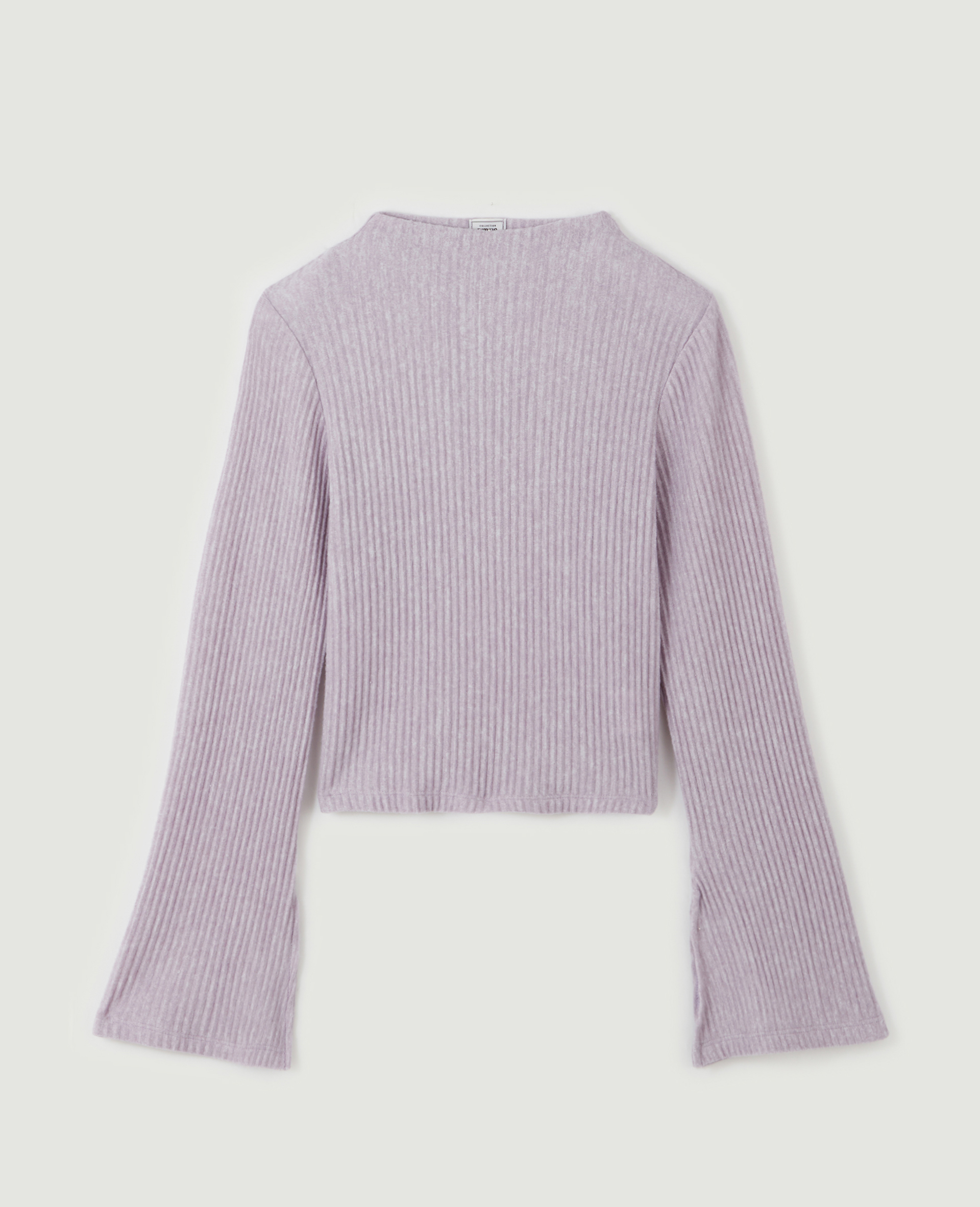 Top manches flare maille plissée violet - Pimkie