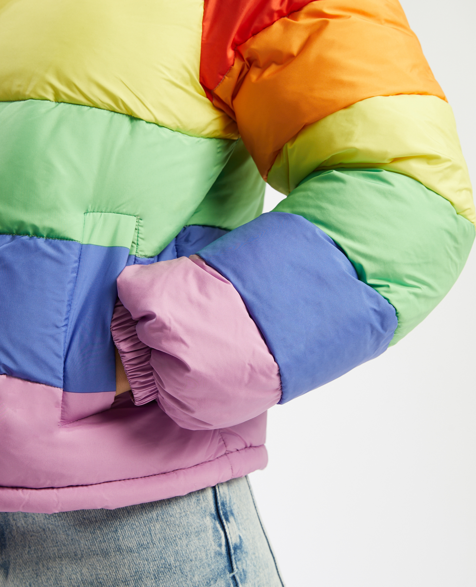 Doudoune oversize multicolore orange - Pimkie