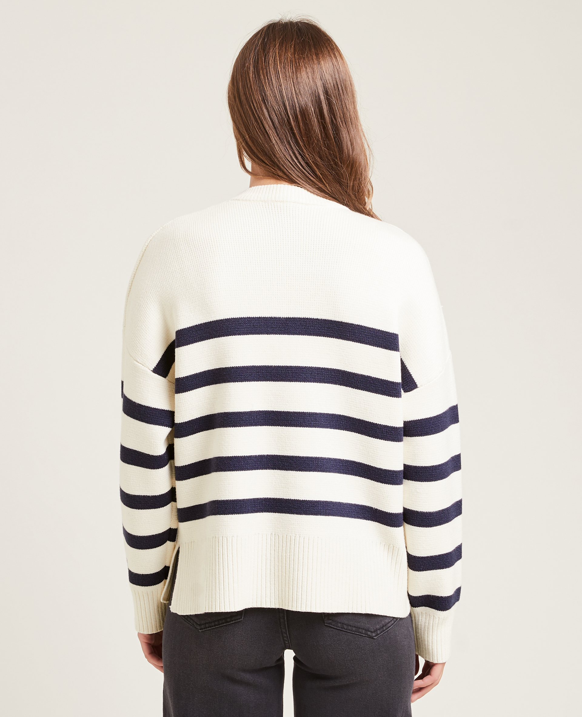 Pull marin en maille écru - Pimkie