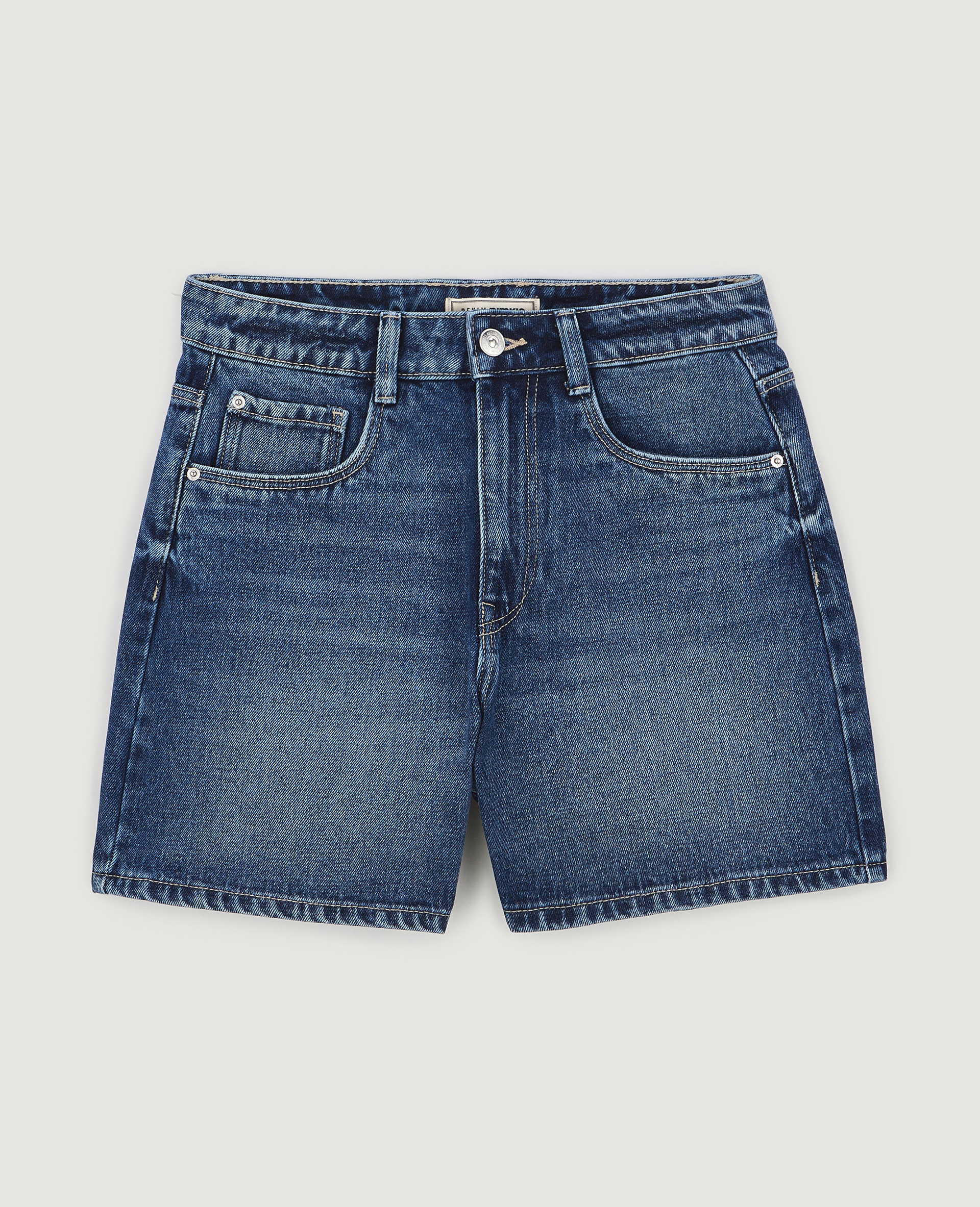 Short en jean taille haute bleu denim - Pimkie