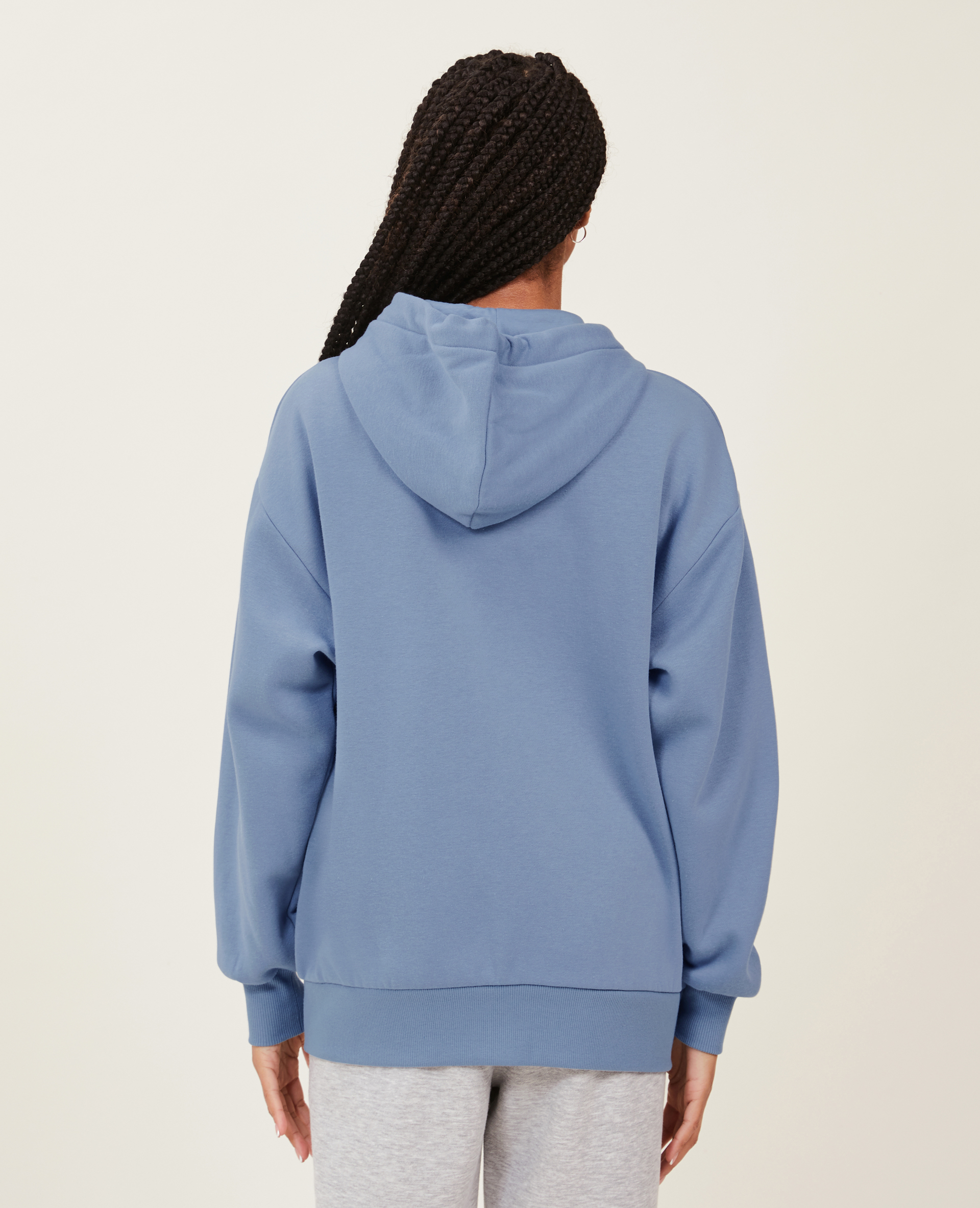 Sweat zippé oversize avec capuche vert de gris - Pimkie