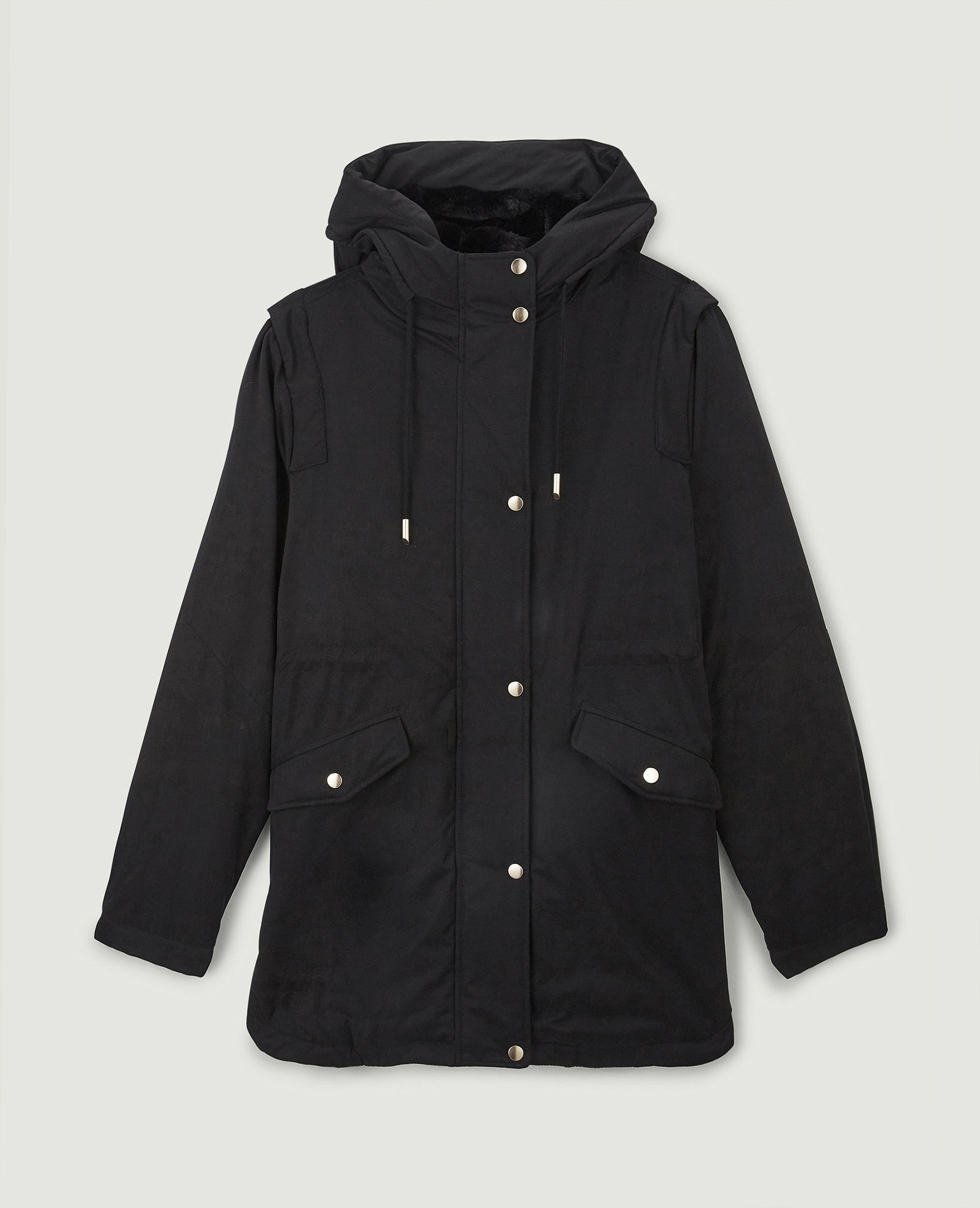 Parka avec doublure fourrure noir - Pimkie