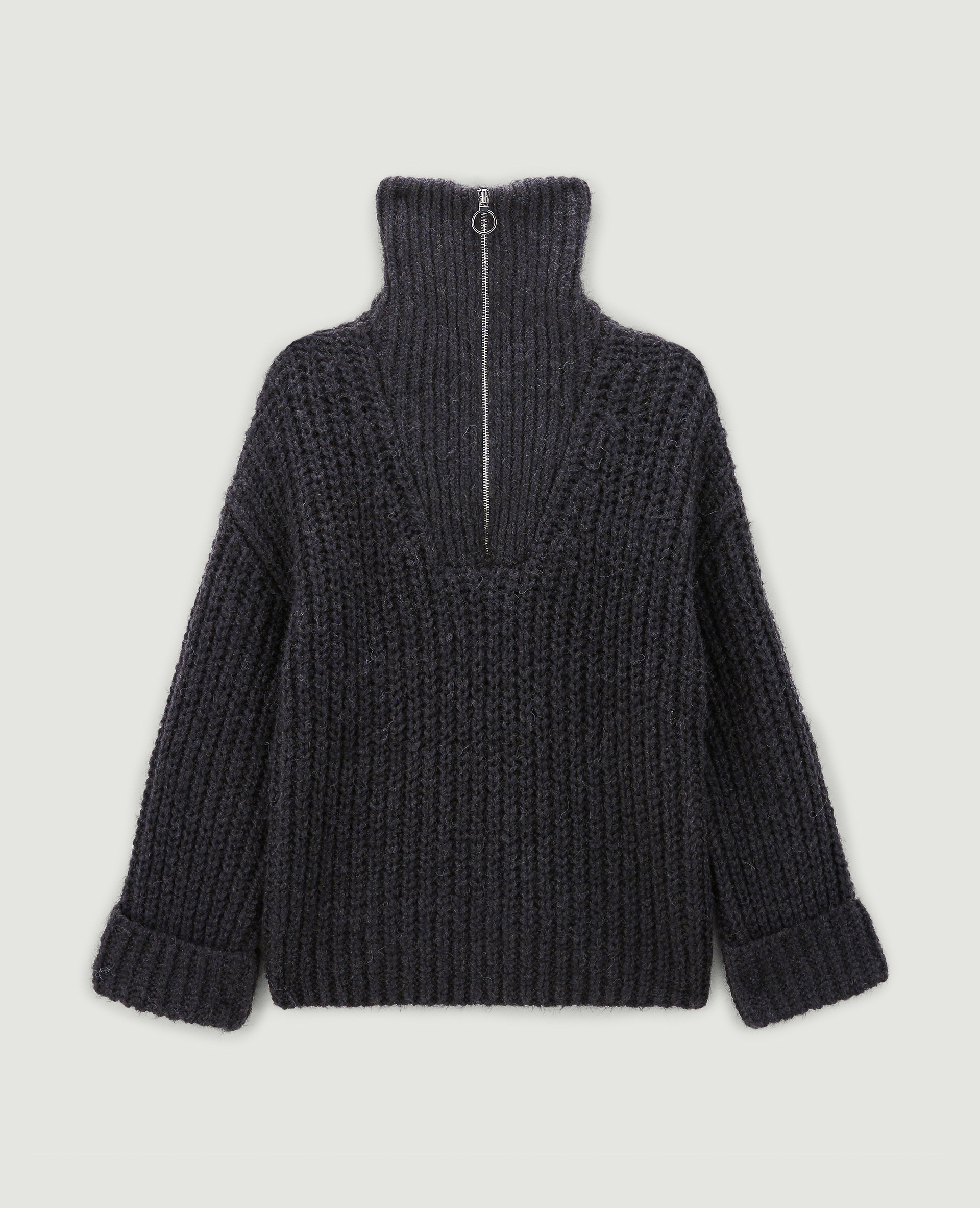 Pull grosse maille col camionneur gris foncé - Pimkie