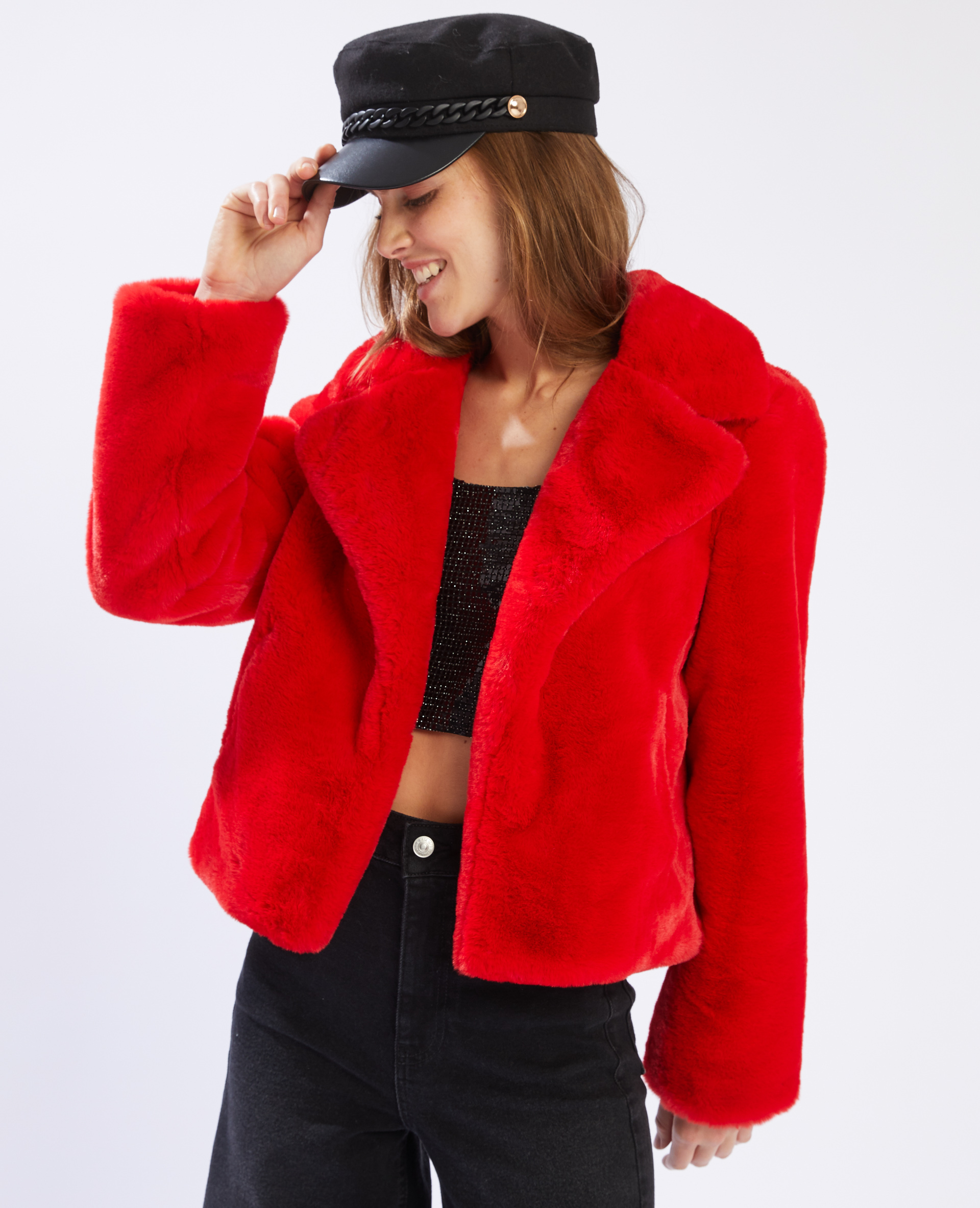 Veste fausse fourrure Pimkie