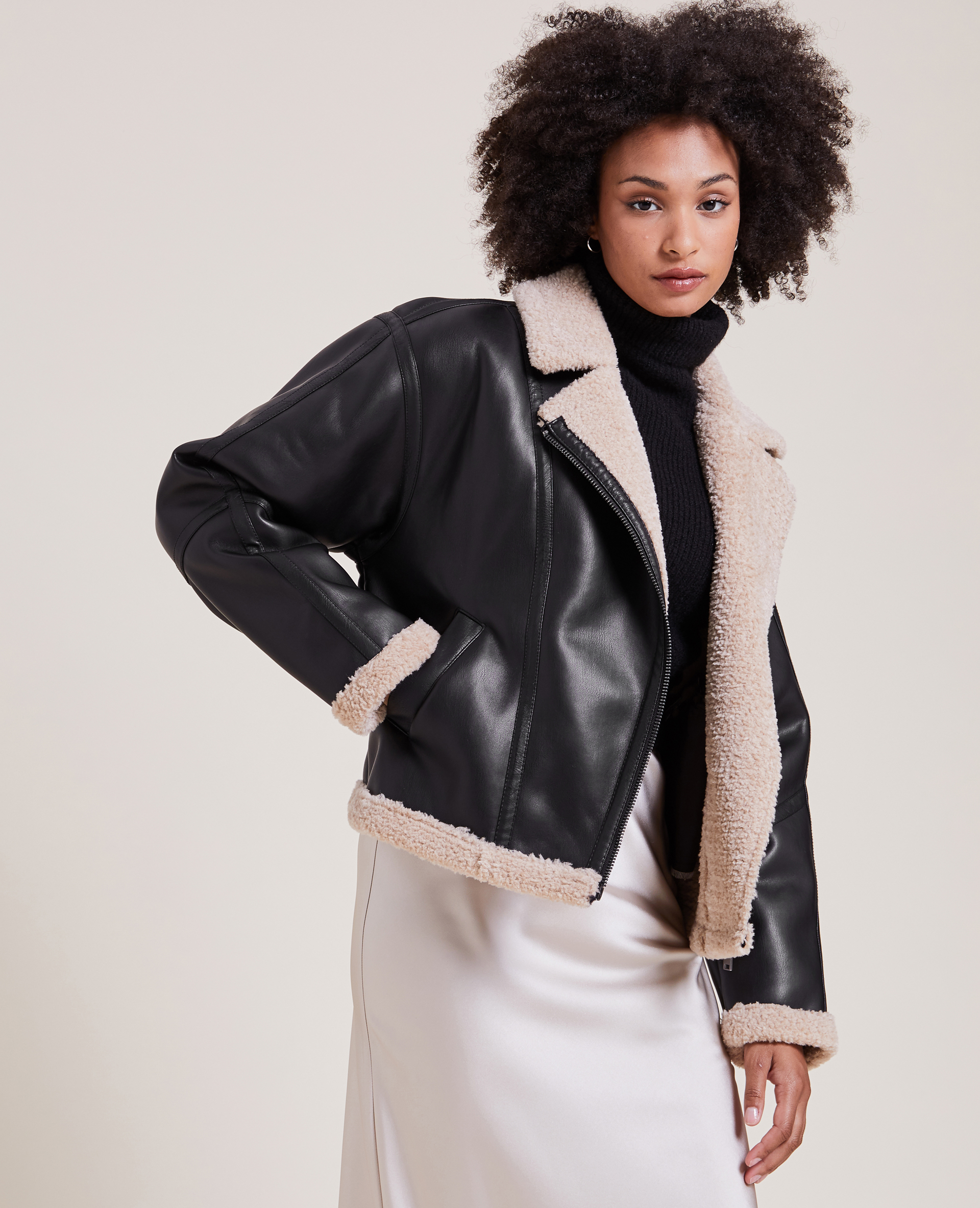 Blouson aviateur avec sherpa Pimkie