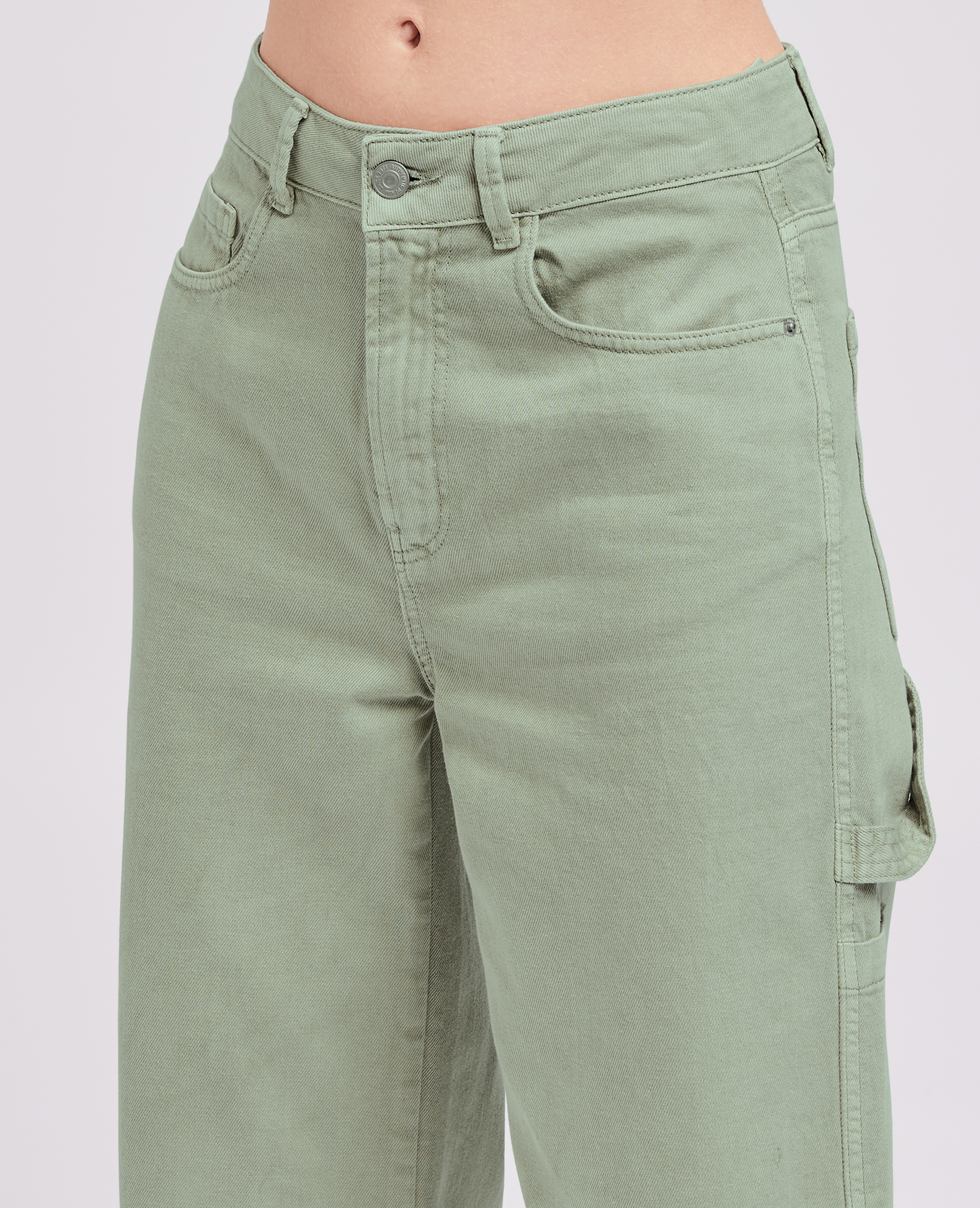 Jean cargo large vert de gris - Pimkie