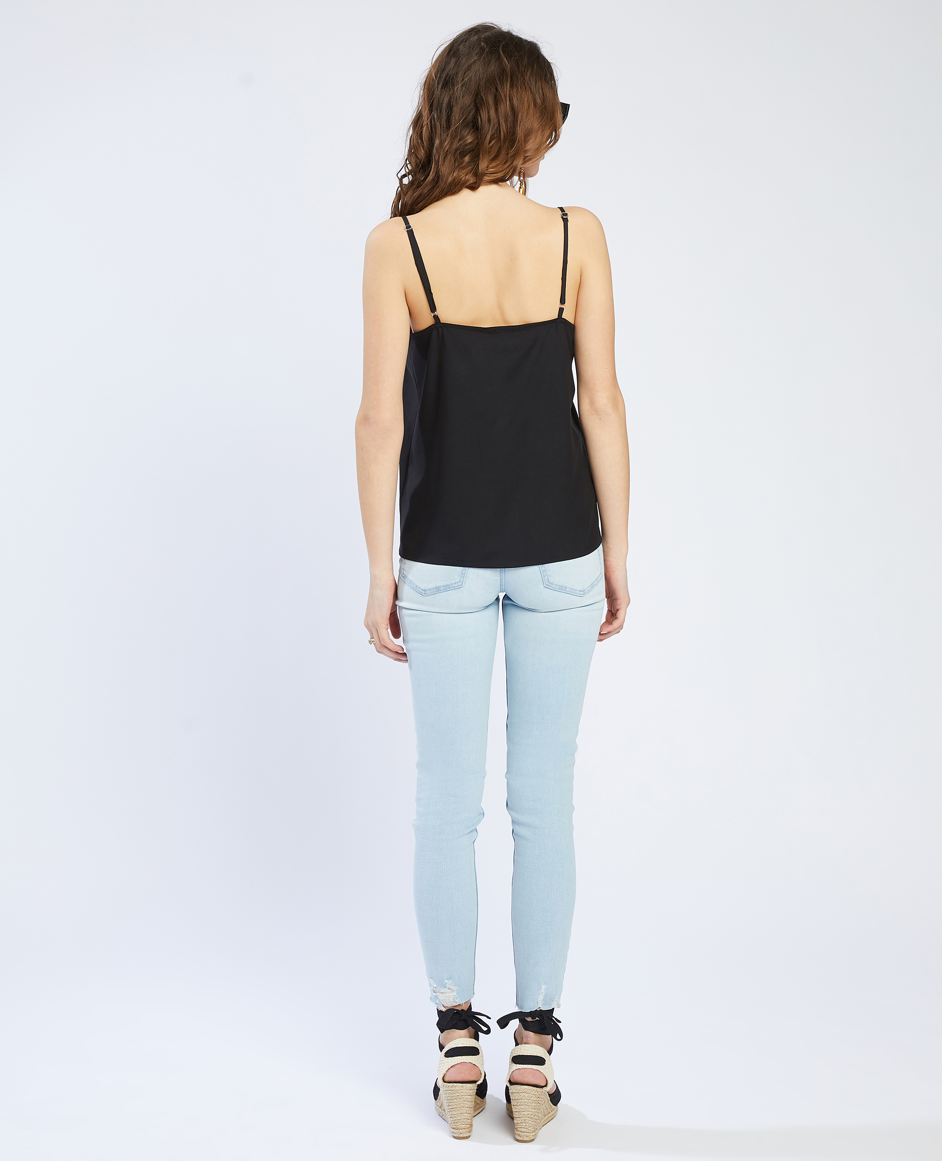 Top à bretelles dentelle gris - Pimkie