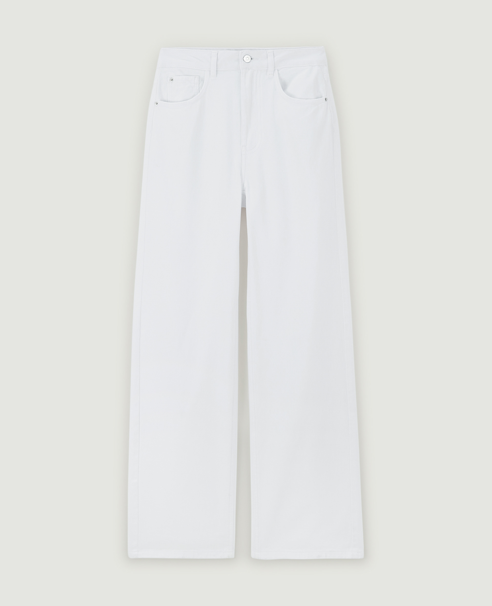Jean large uni blanc - Pimkie