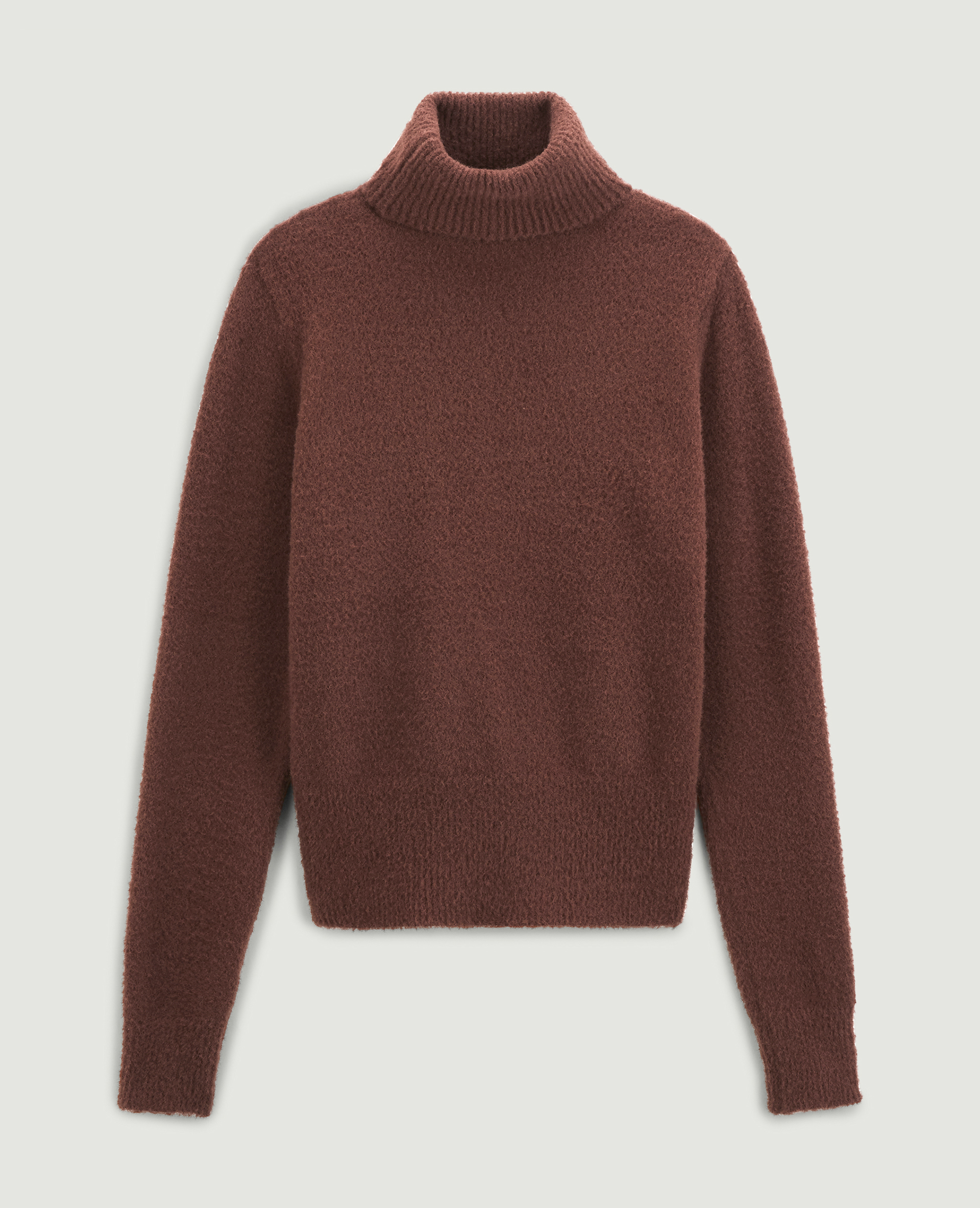 Pull col roulé maille fluffy marron - Pimkie