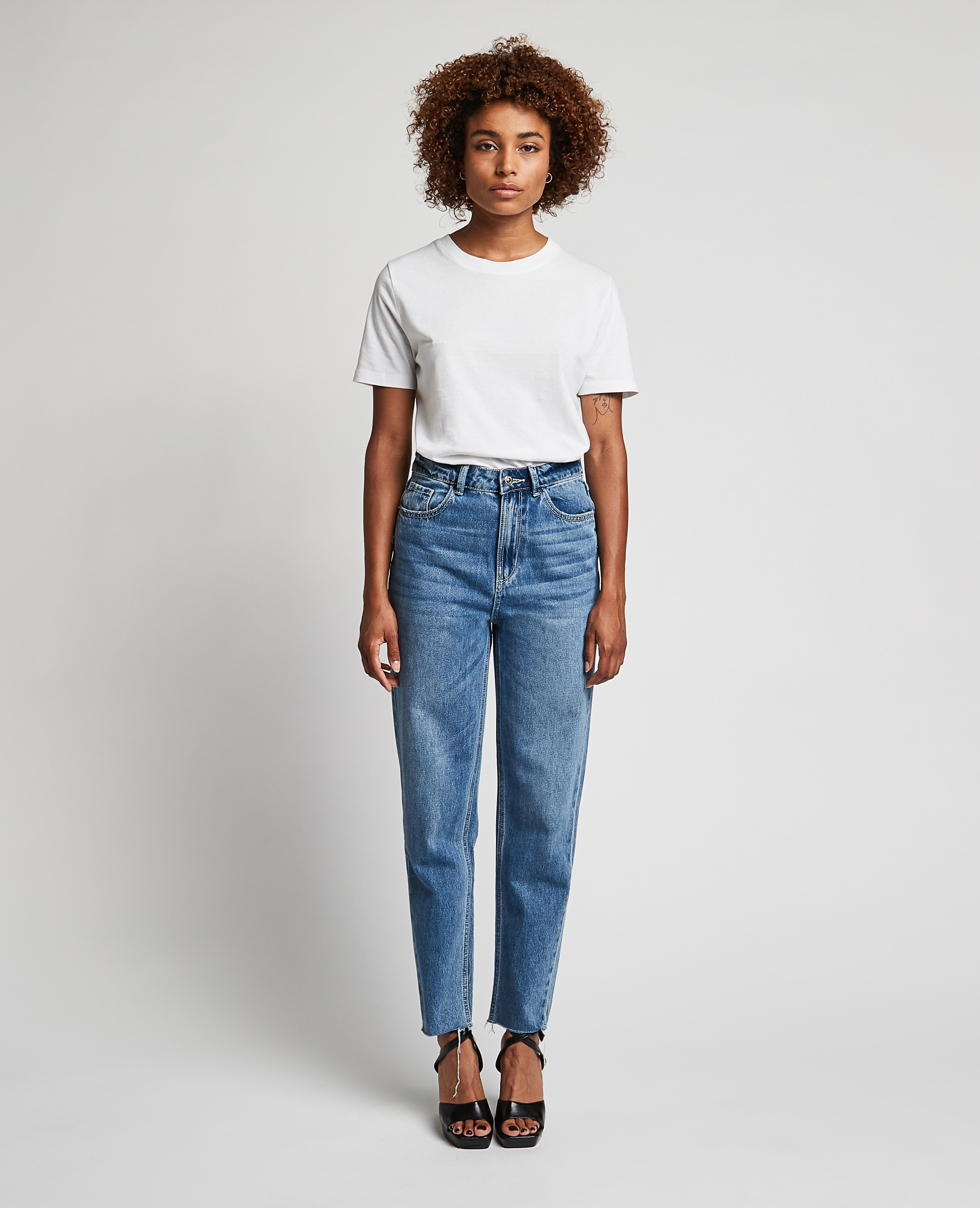Jean taille haute bleu denim - Pimkie