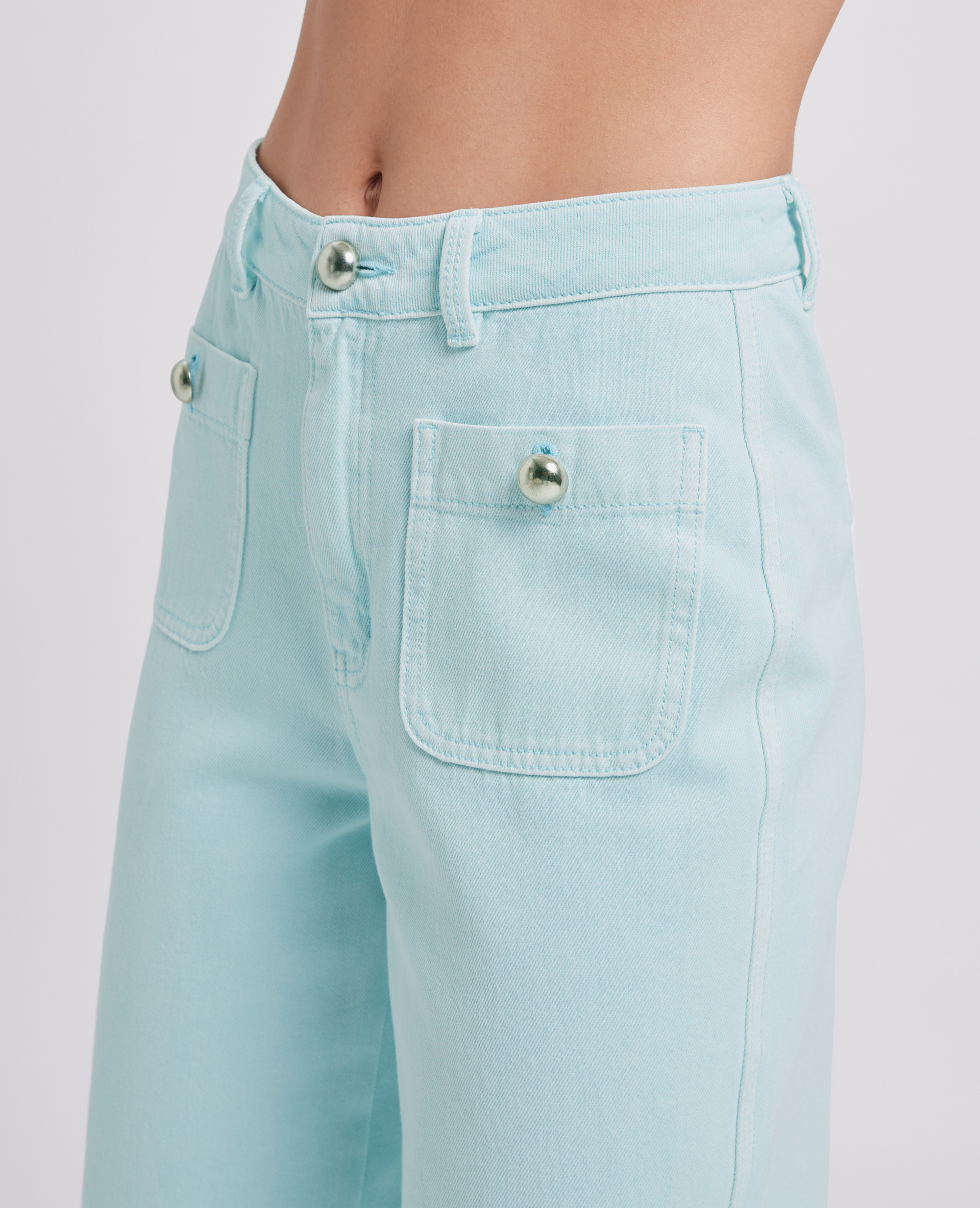 Jean wide taille haute bleu clair - Pimkie