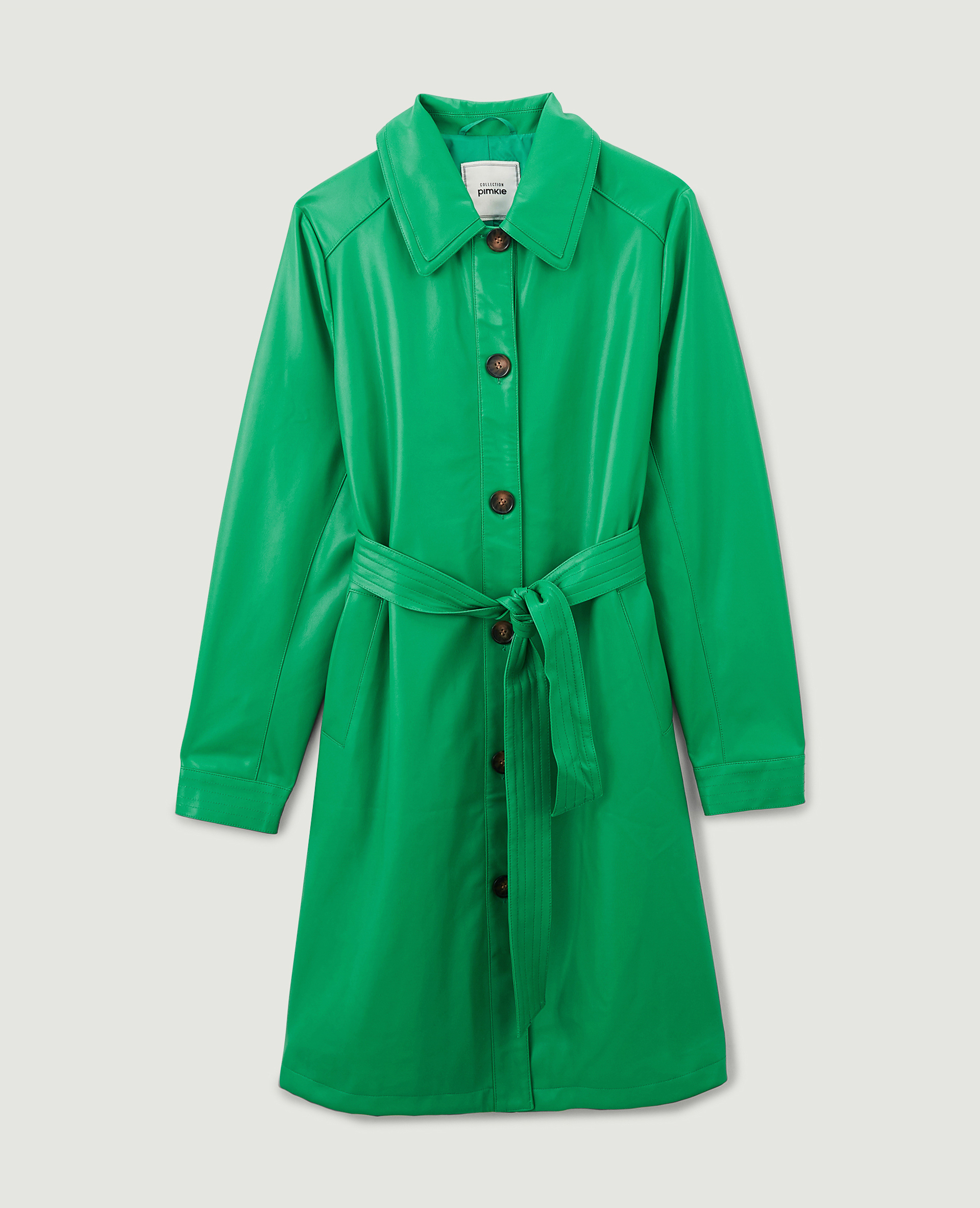 Trench droit en simili vert - Pimkie